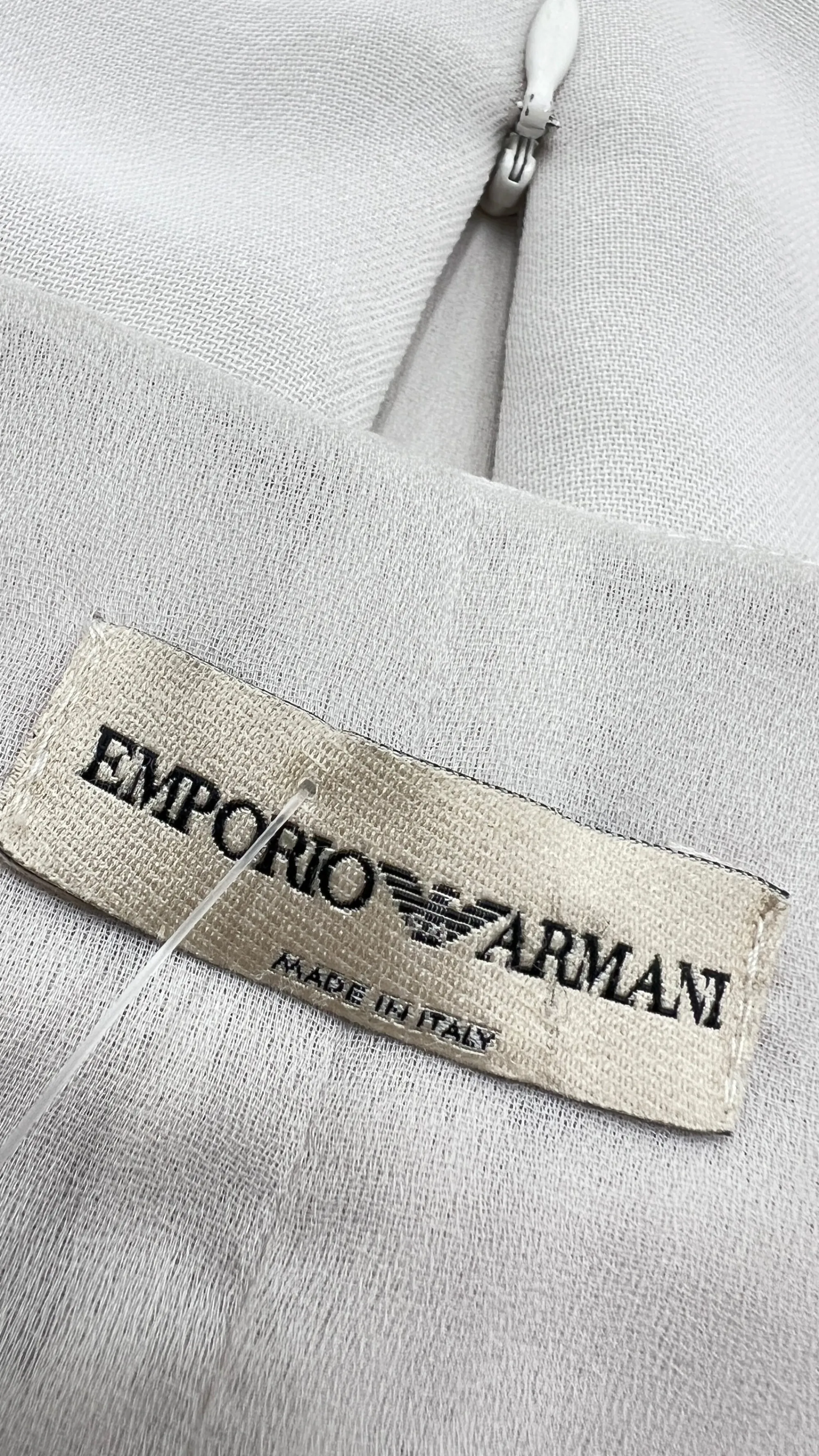 Donna Emporio Armani Abiti Corti | Bianco/nero/grigio>Abito a portafoglio in crepe