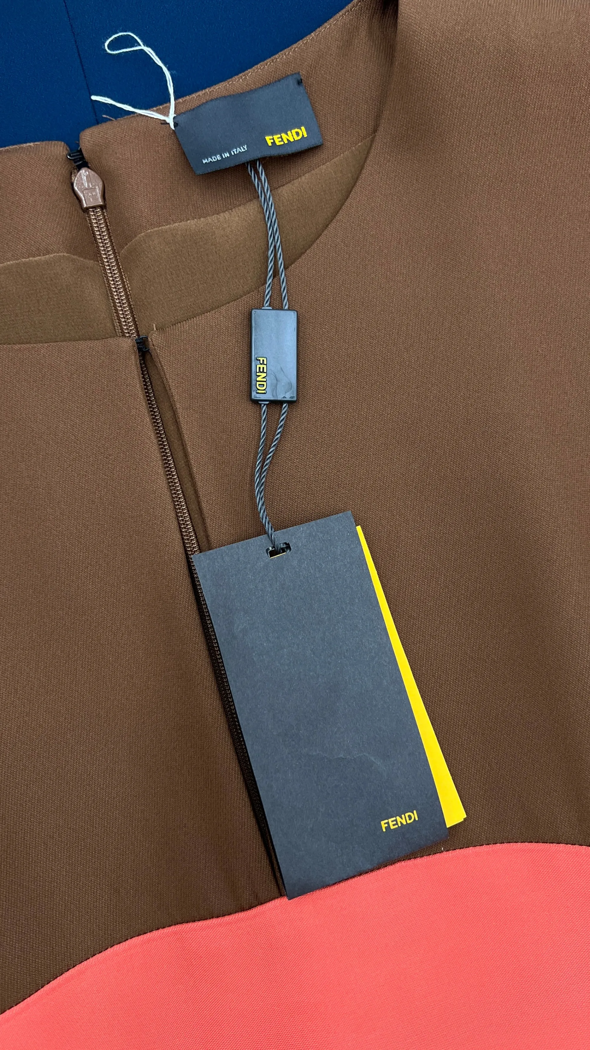Donna FENDI Abiti Corti | Fantasie>Abito color block con cartellino