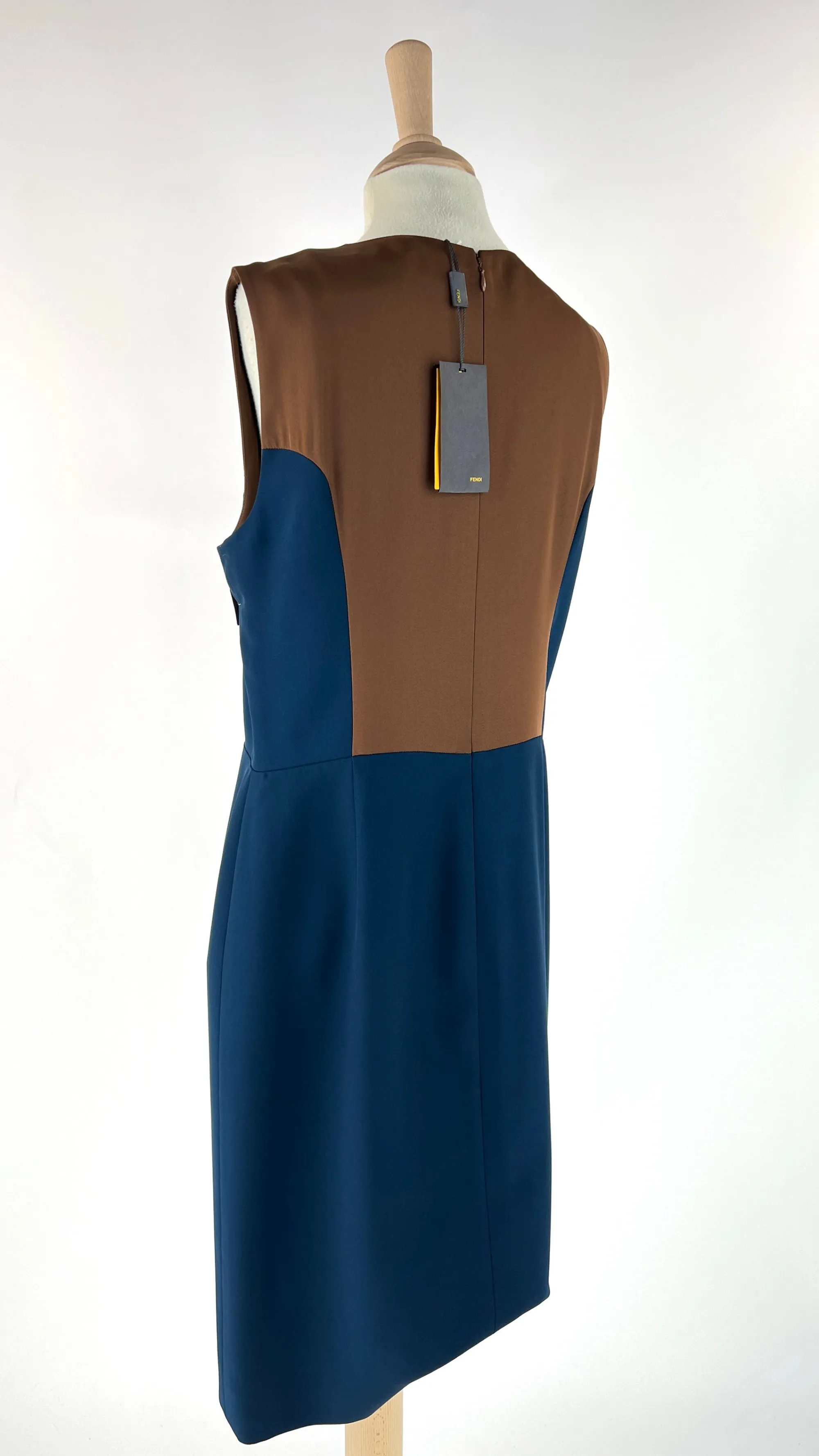 Donna FENDI Abiti Corti | Fantasie>Abito color block con cartellino