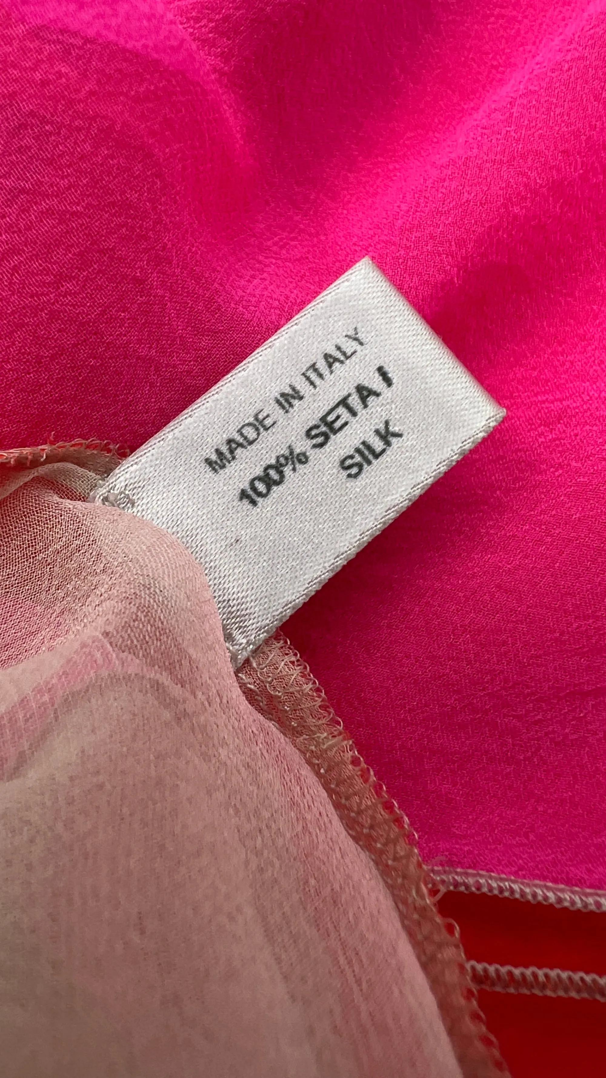 Donna BOTTEGA VENETA Abiti Corti | Rosso/rosa/viola>Abito in chiffon di seta bicolor