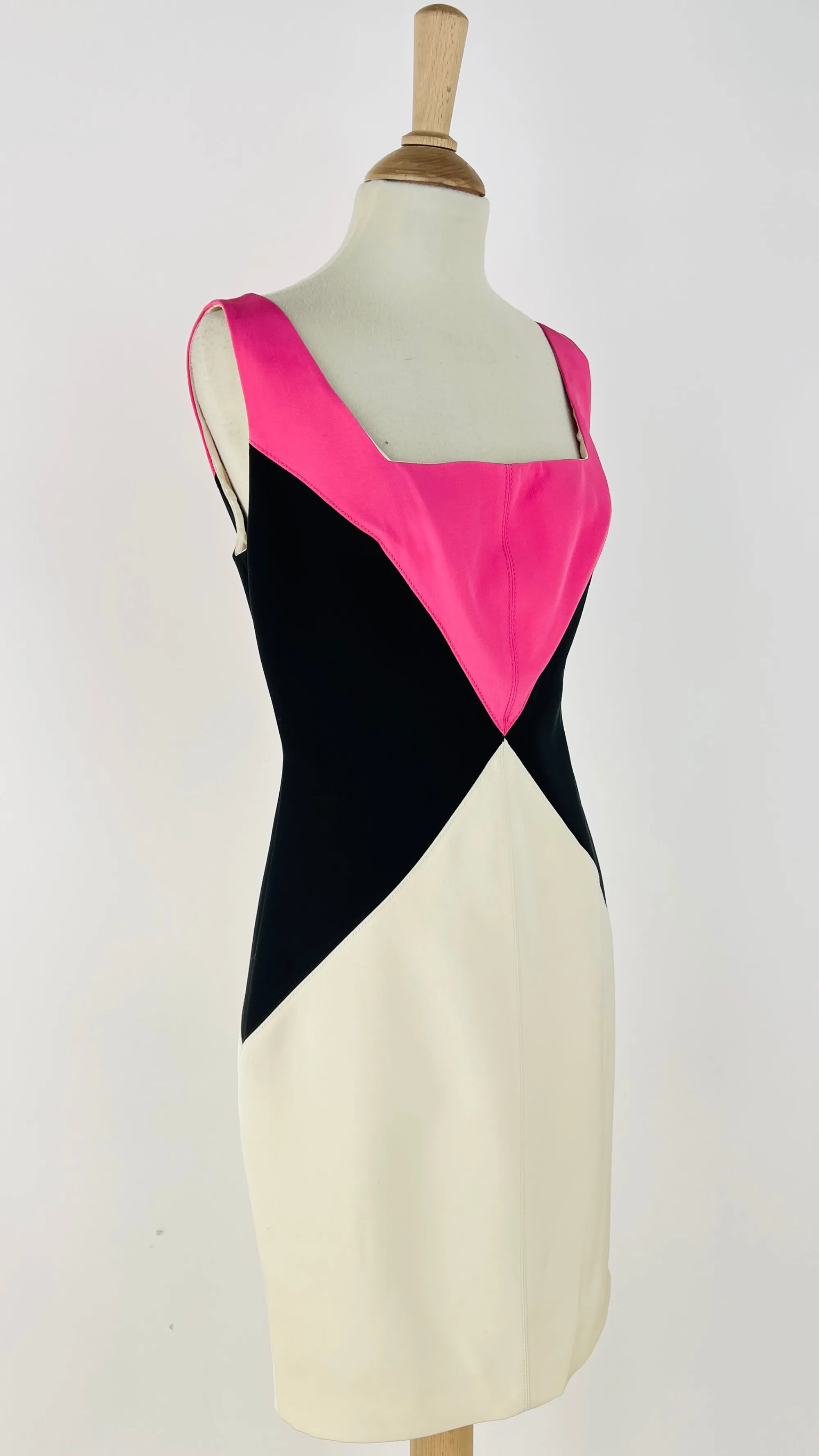 Donna Fausto Puglisi Abiti Corti | Fantasie>Abito midi a tubino color block