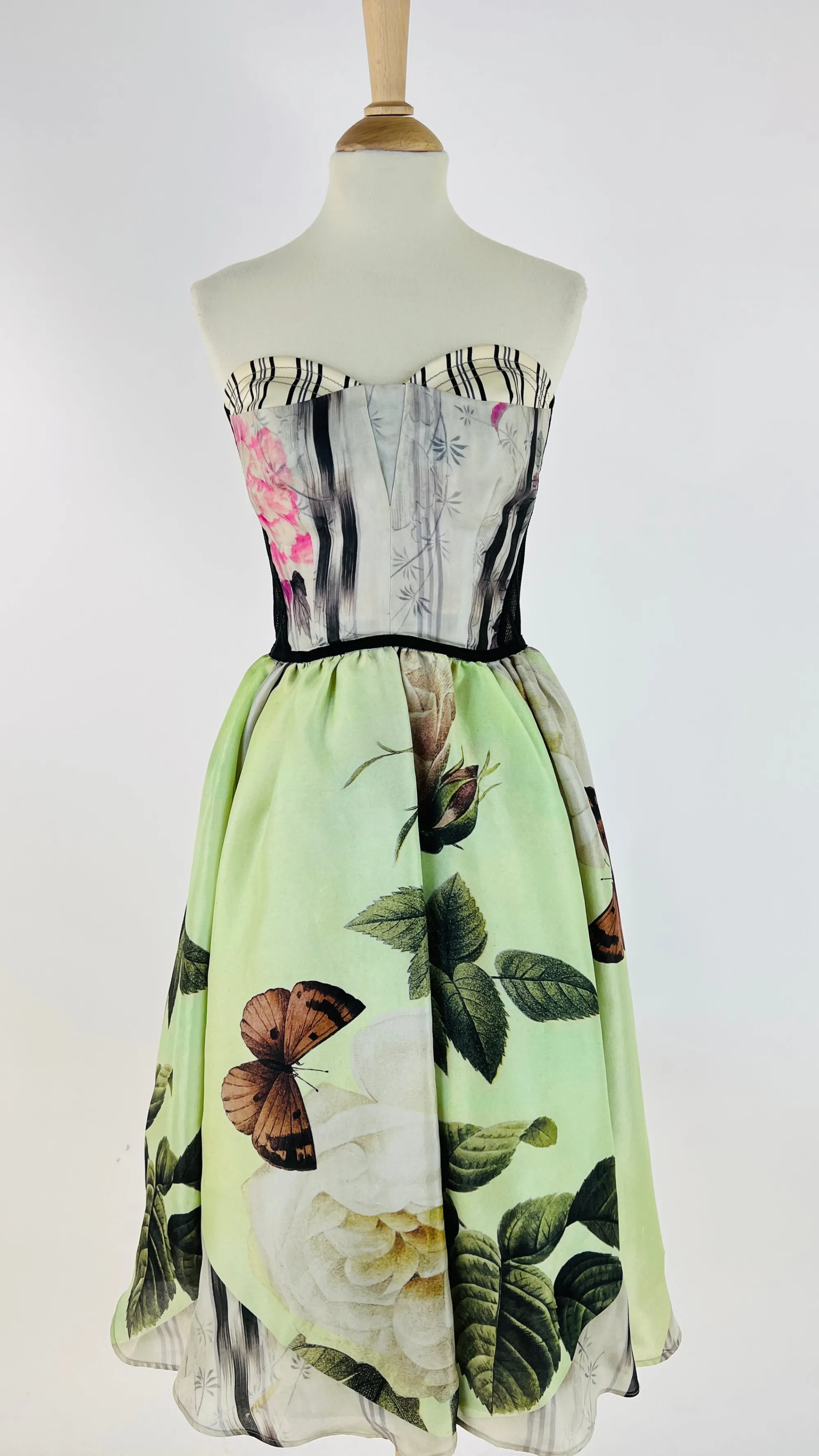 Donna ANTONIO MARRAS Abiti Da Cerimonia Ed Eventi | Abiti Midi>Abito midi bustier mix fantasie S/S 2014