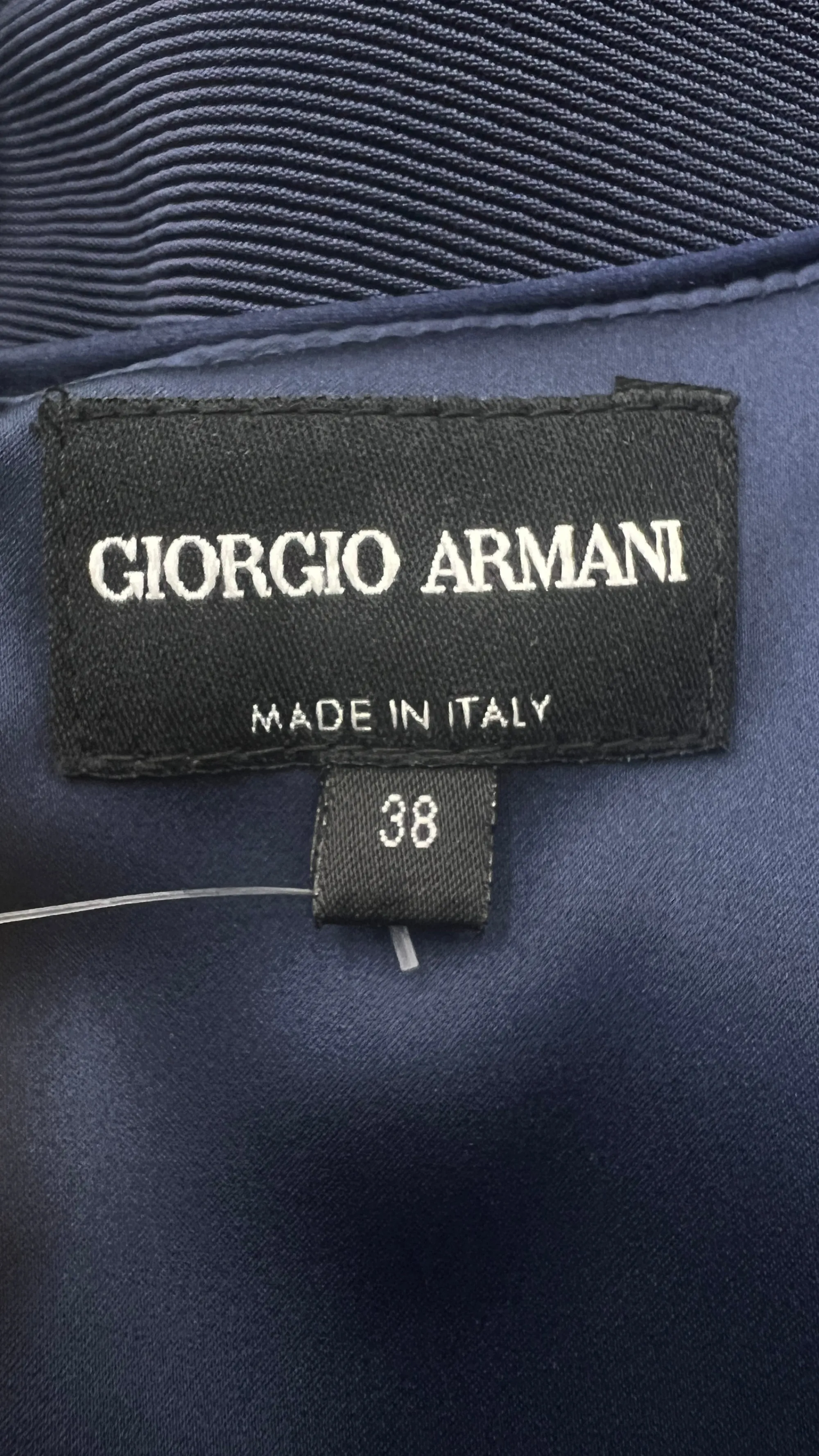 Donna GIORGIO ARMANI Abiti Corti | Blu/azzurro/verde>Abito midi sfiancato in jersey a costine