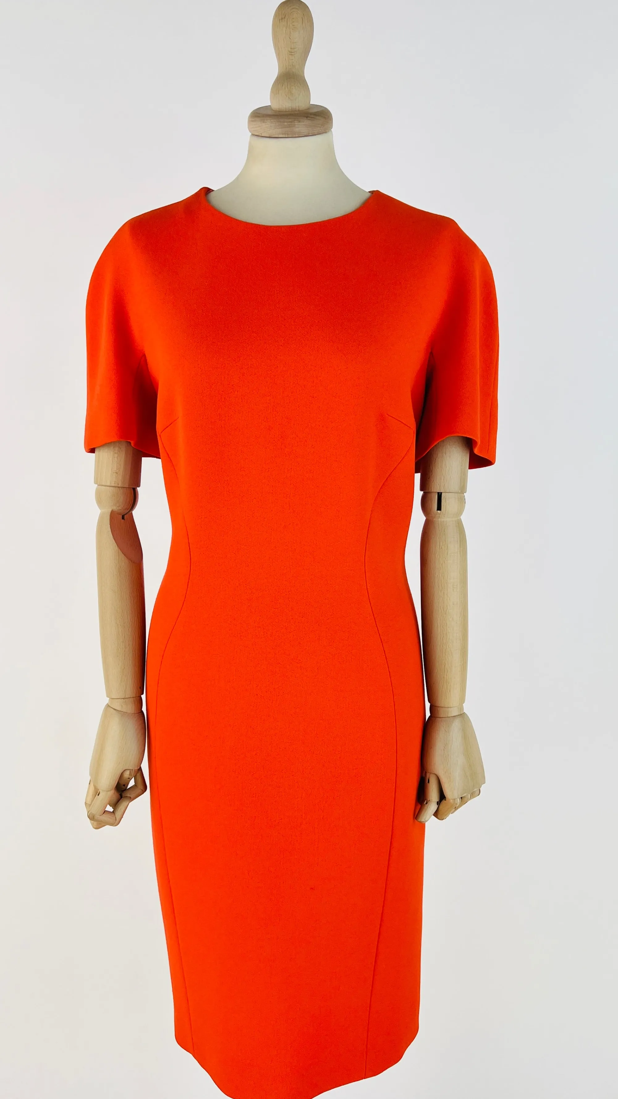 Donna Jil Sander Abiti Midi | Giallo/arancione/marrone/oro>Abito pinces decorative in lana