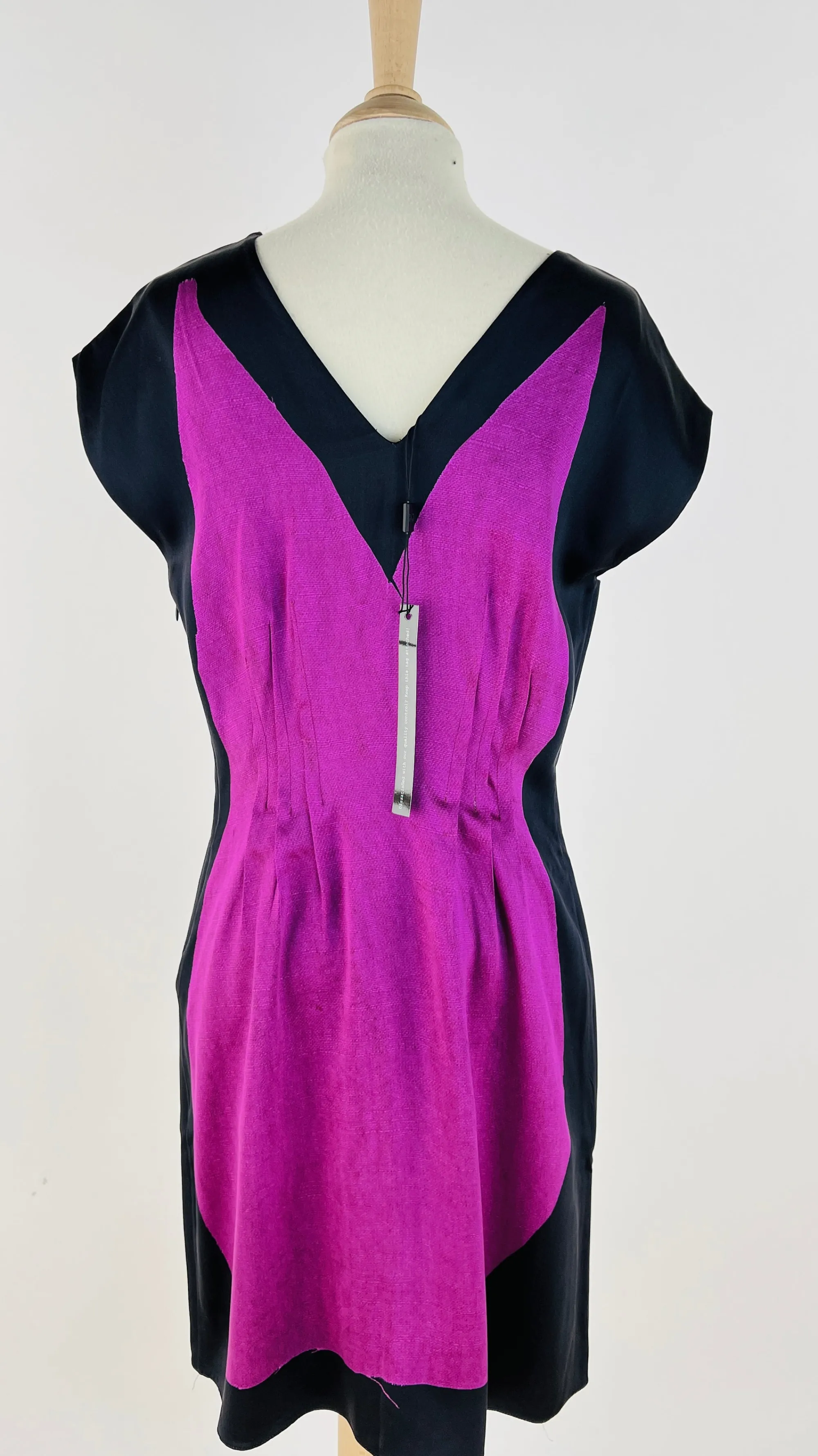 Donna Narciso Rodriguez Abiti Midi | Rosso/rosa/viola>Abito seta bicolor con pinces