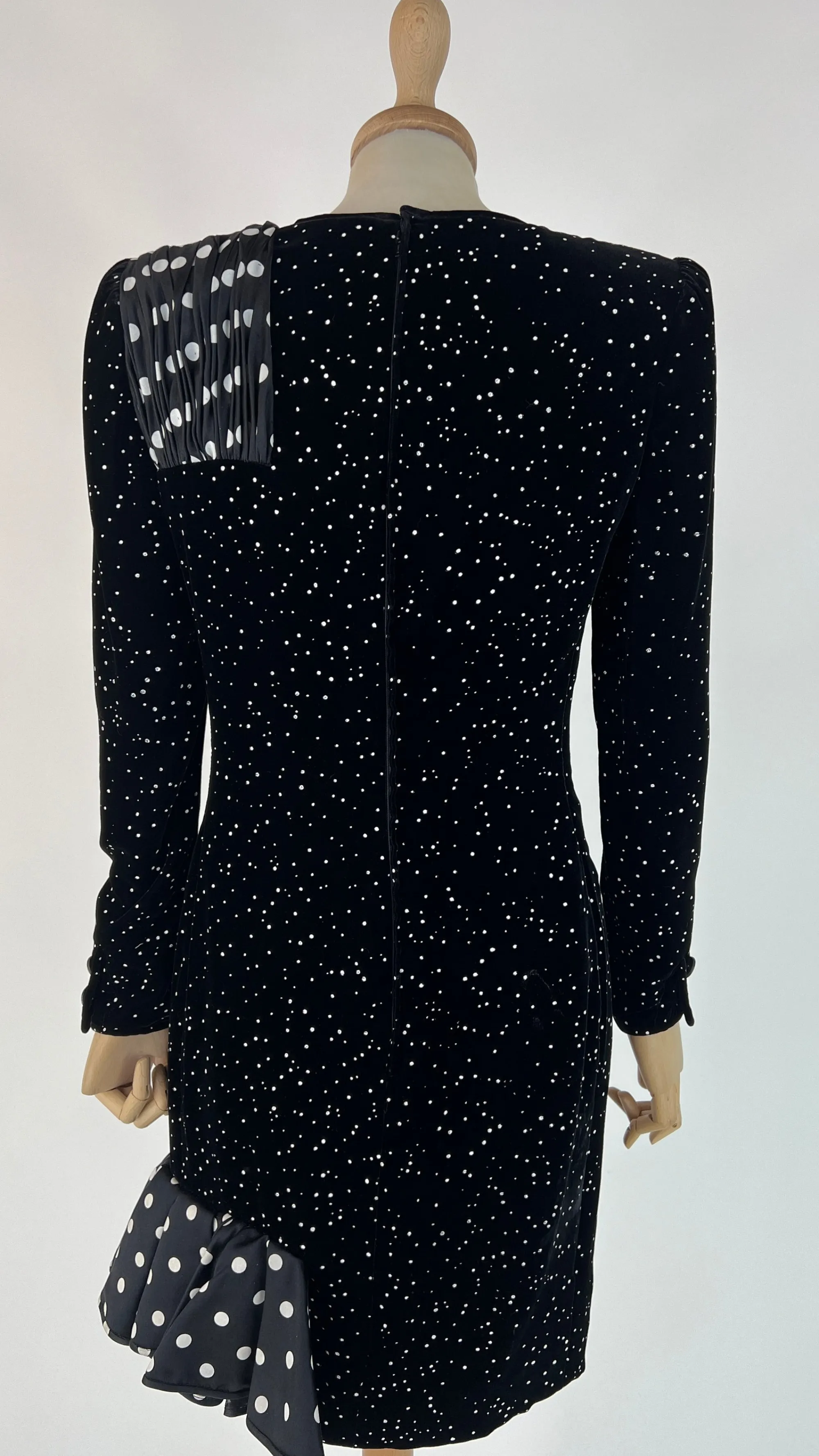 Donna Valentino Night Abiti Corti | Bianco/nero/grigio>Abito vintage fantasia mix pois