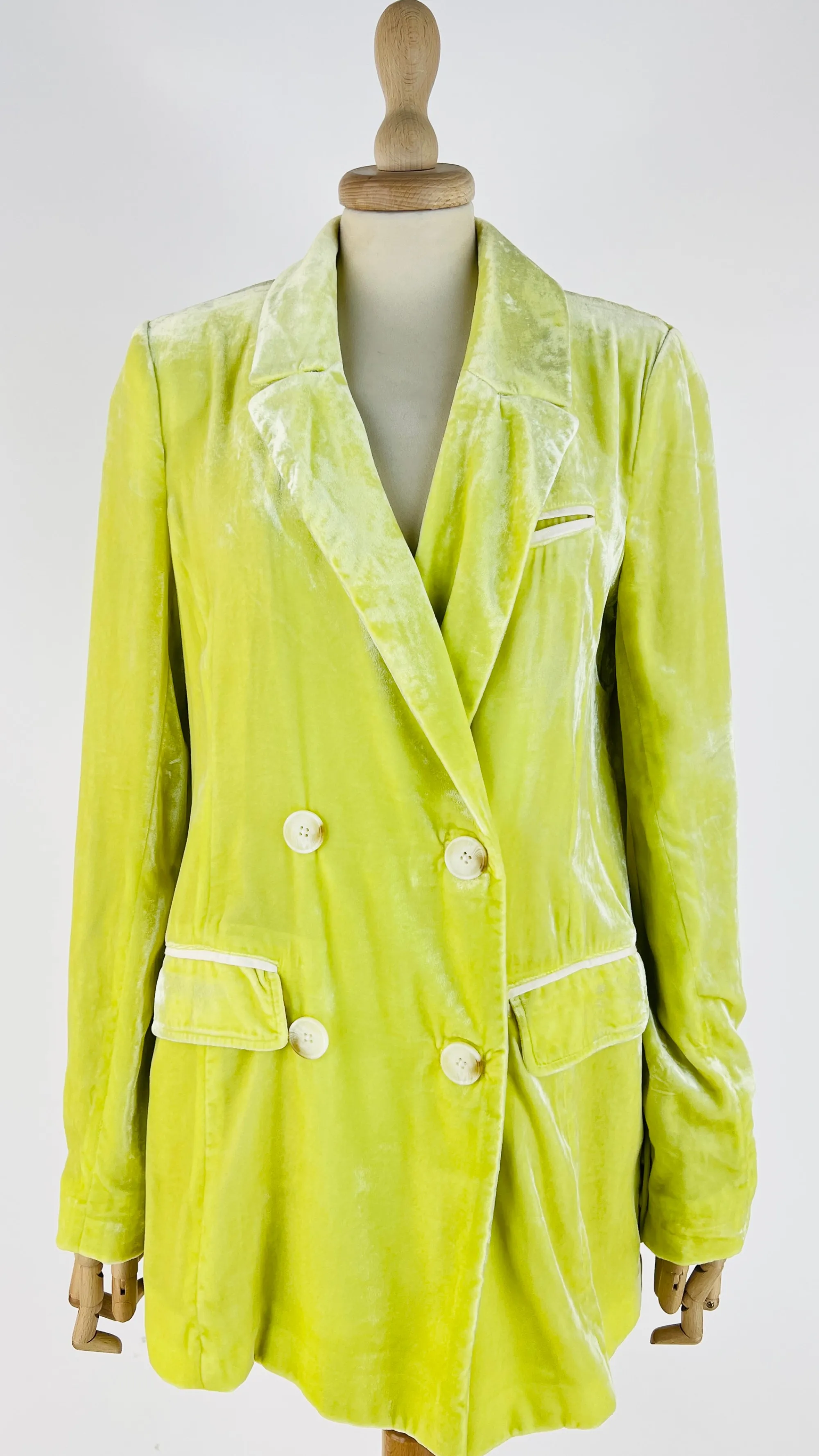 Donna Free people Blazer | Blu/azzurro/verde>Blazer doppiopetto velluto cangiante