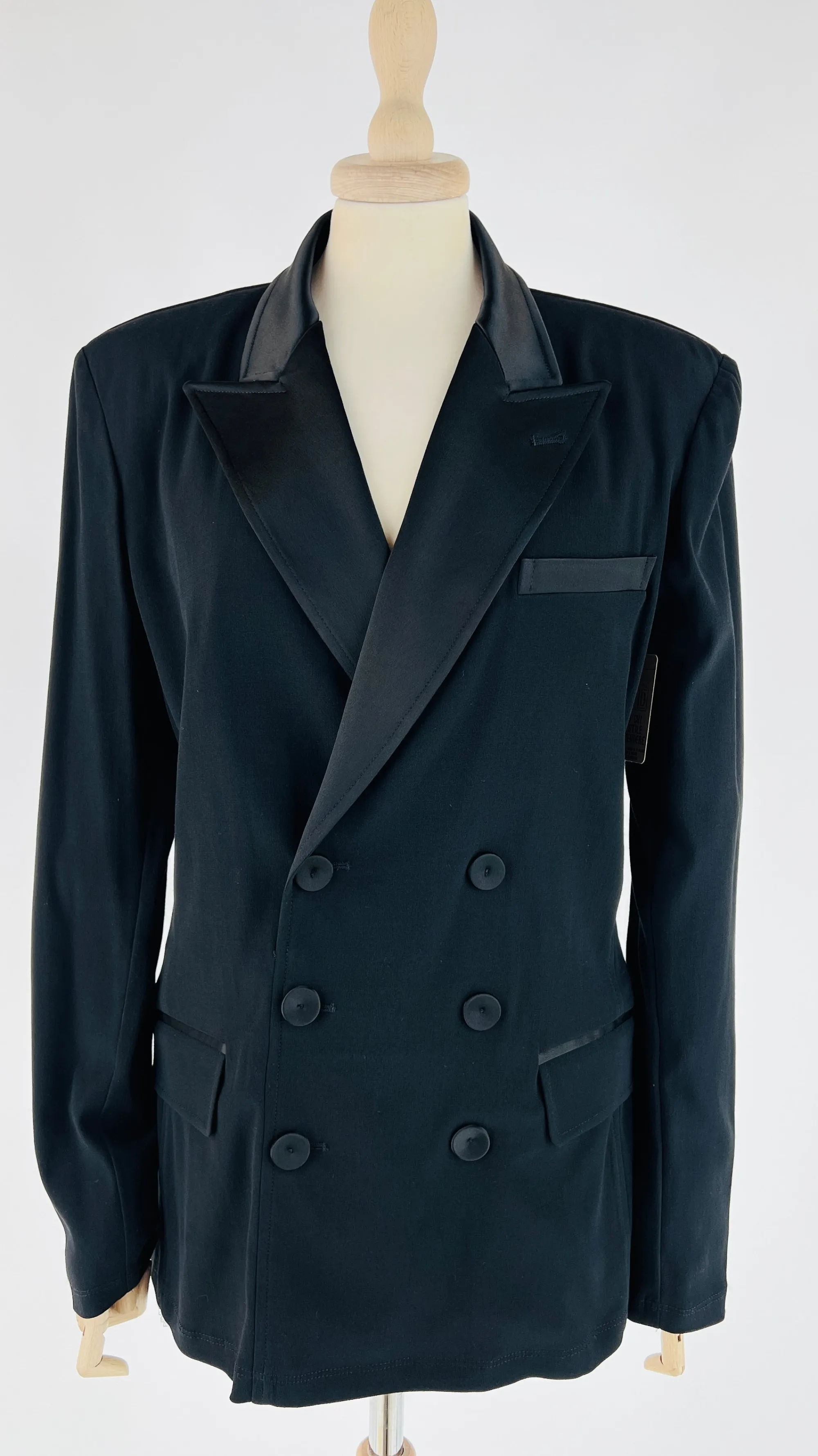 Donna Jean Paul Gaulthier Blazer | Bianco/nero/grigio>Blusa stile blazer doppiopetto