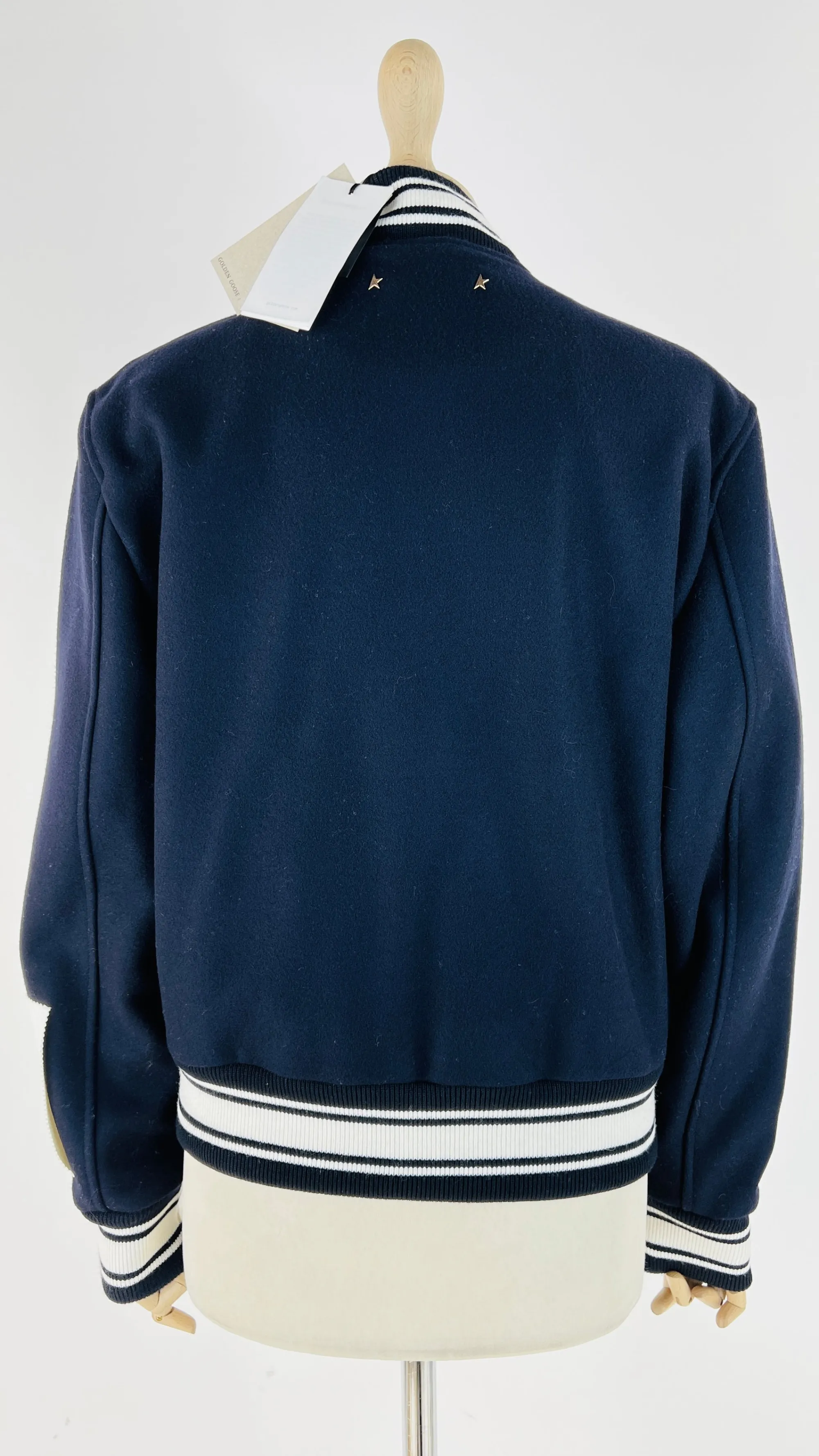 Donna Golden Goose Cappotti, Trench, Soprabiti | Giacche&piumini>Bomber blu navy dettagli bianchi