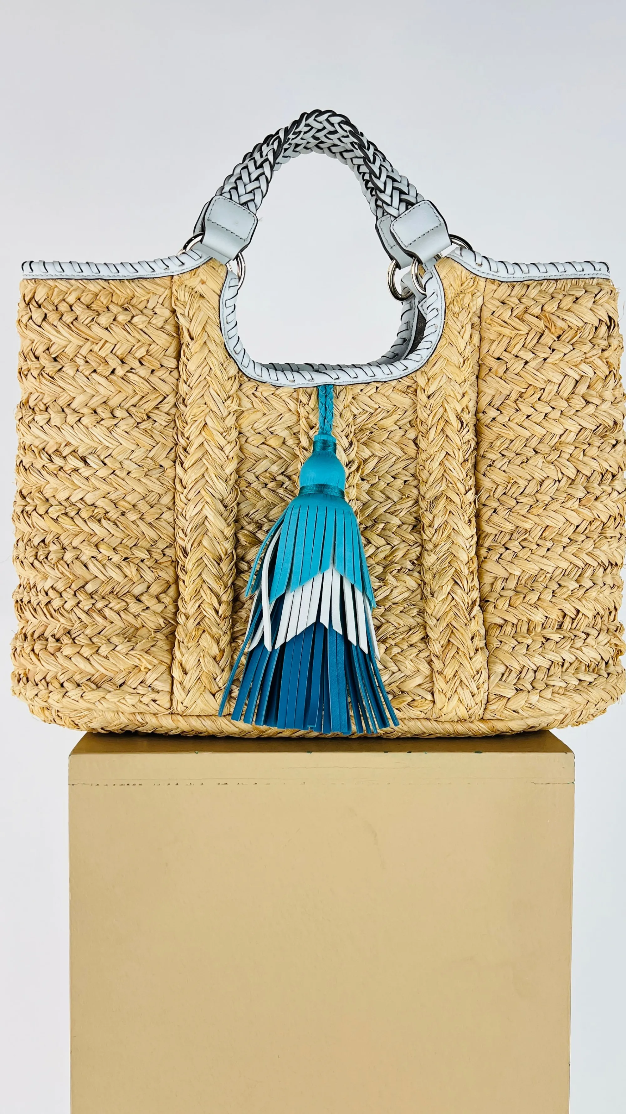 Donna ANYA HINDMARCH Borse | Blu/azzurro/verde>Borsa a mano con maxi nappa multicolor