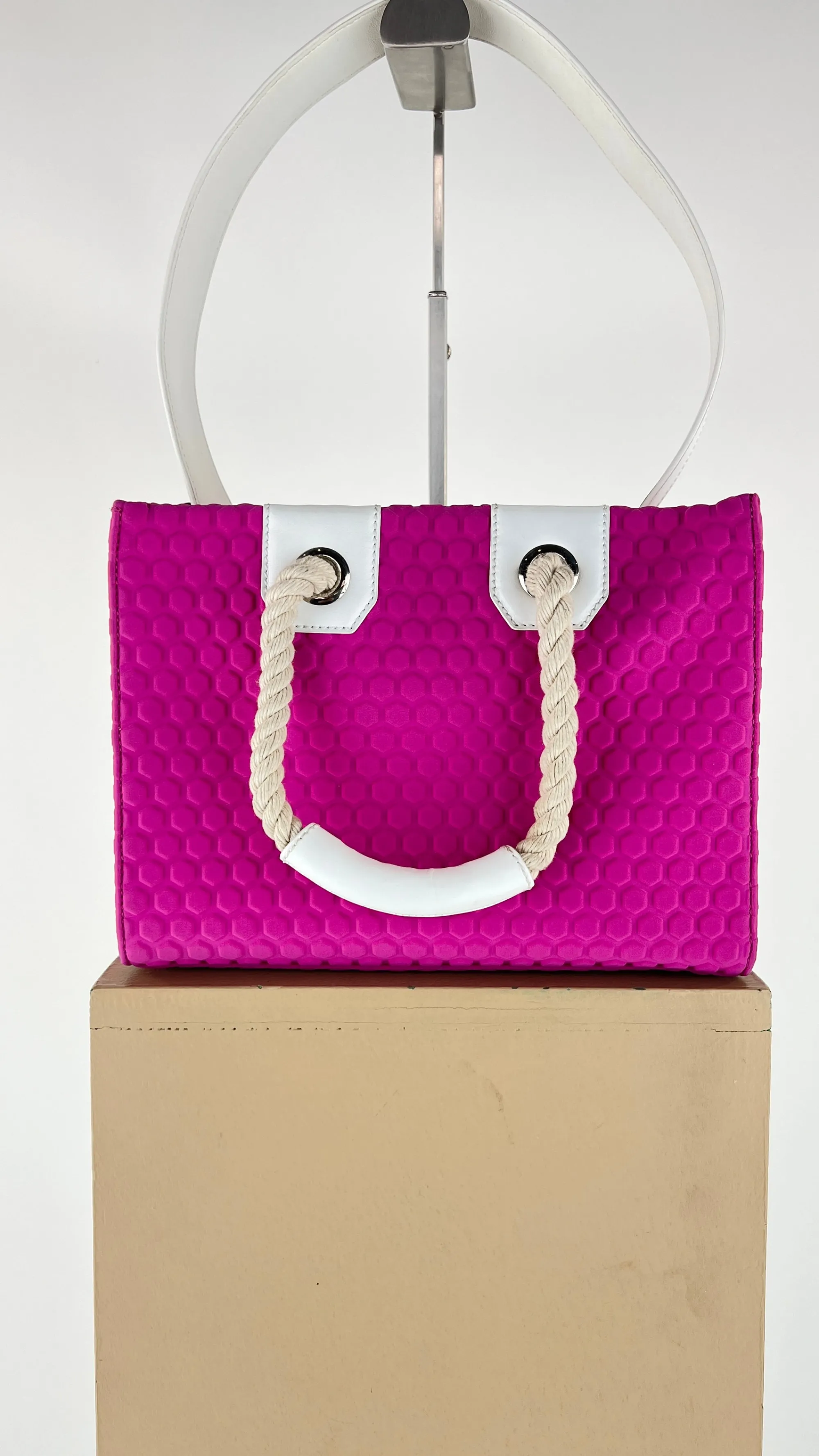 Donna Rodo Borse | Rosso/rosa/viola>Borsa effetto nido d'ape 3D