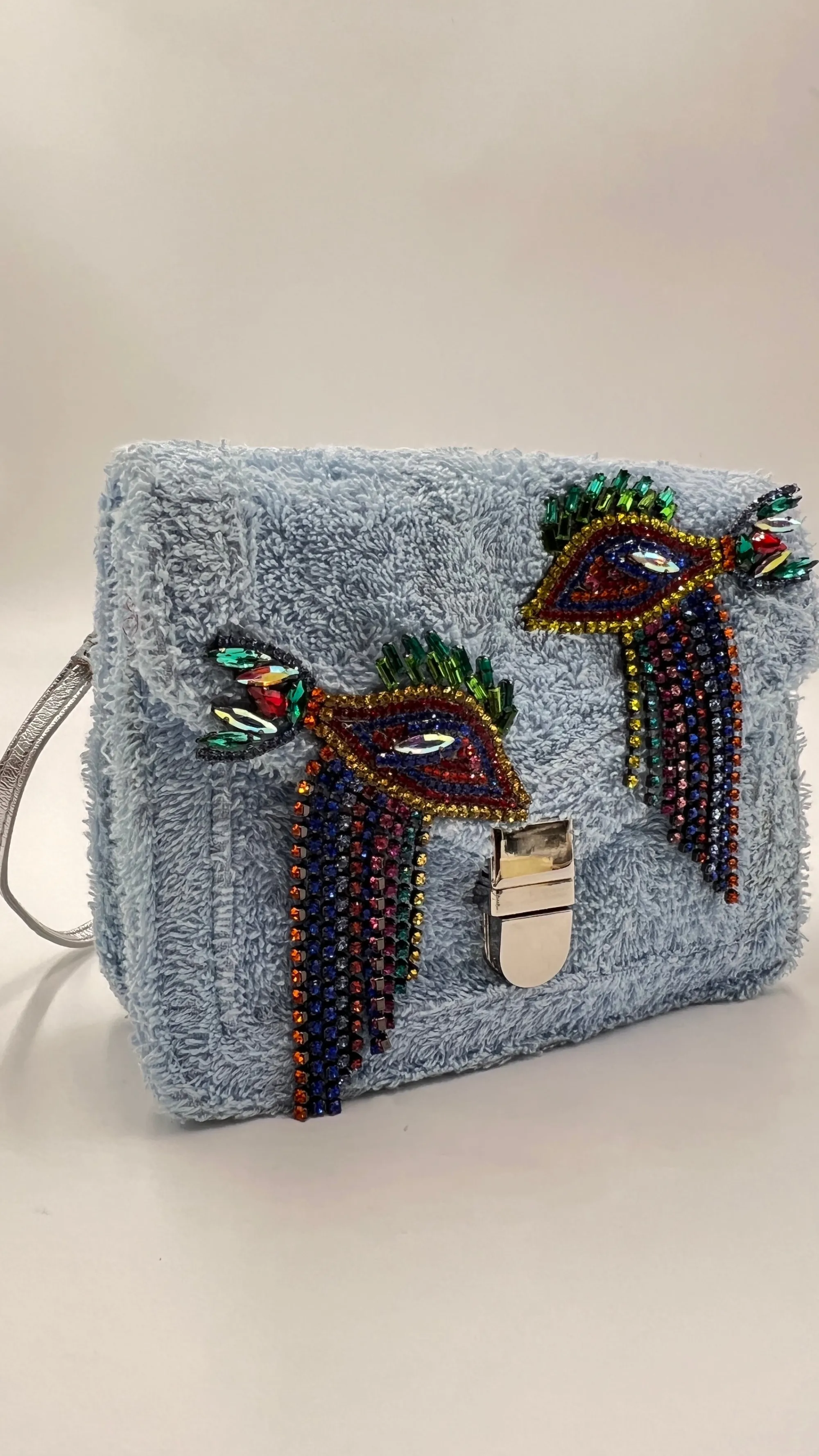 LISA C Borse>Borsa strass con cartellino