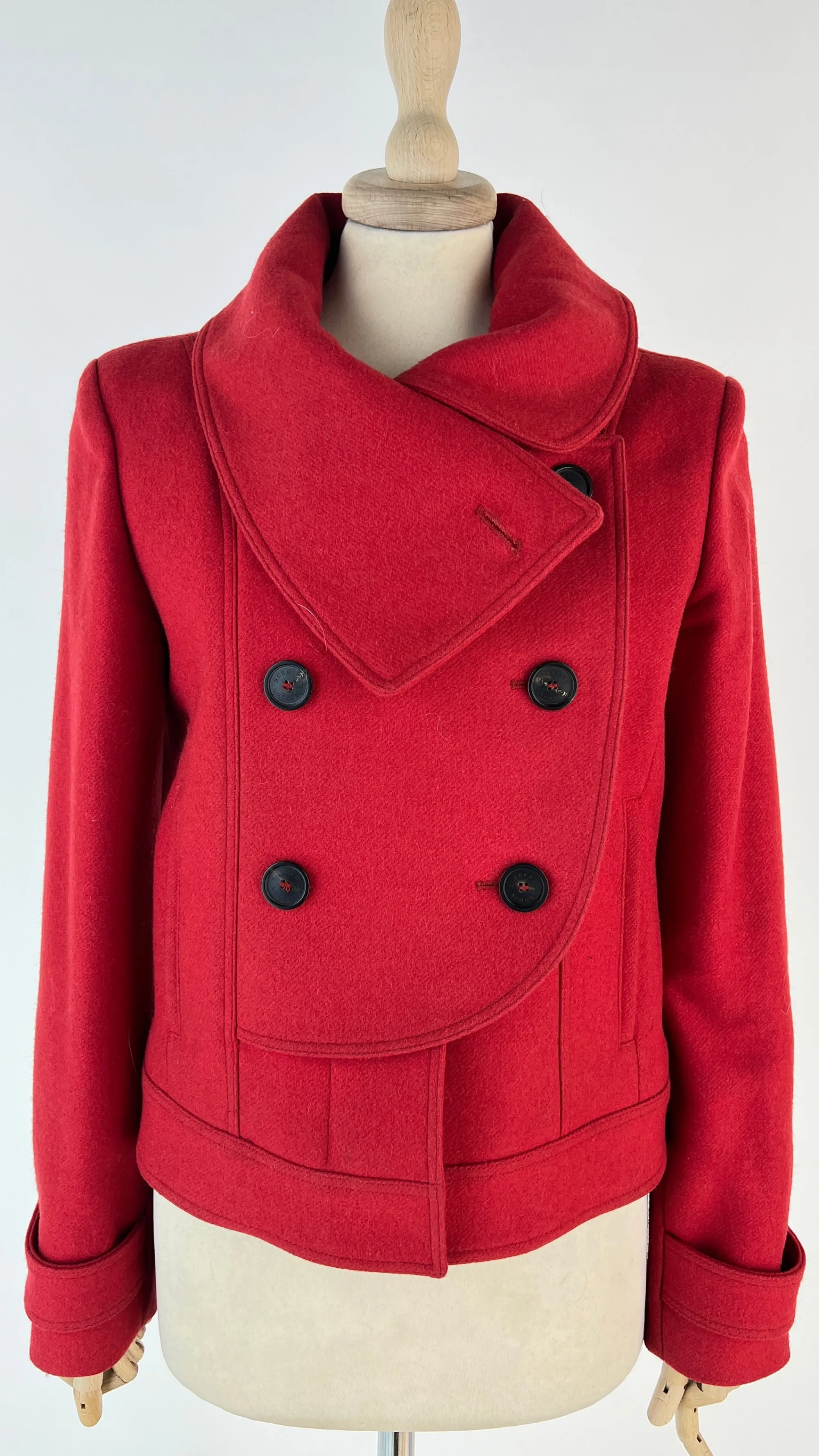 Donna BURBERRY london Cappotti, Trench, Soprabiti | Giacche&piumini>Caban rosso maxi collo