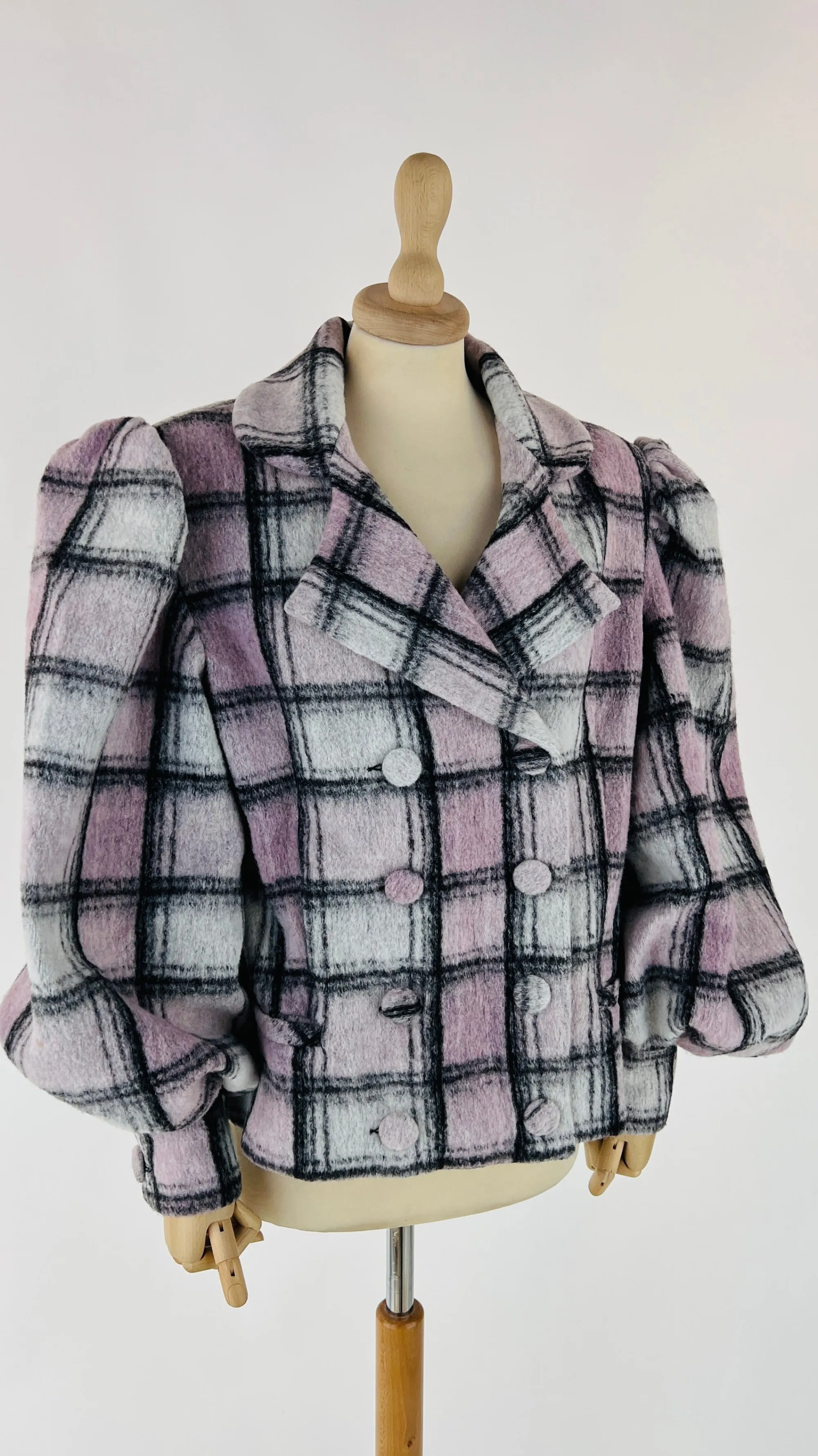 Donna Maria Vittoria Paolillo Cappotti, Trench, Soprabiti | Giacche&piumini>Caban tartan maniche sbuffo