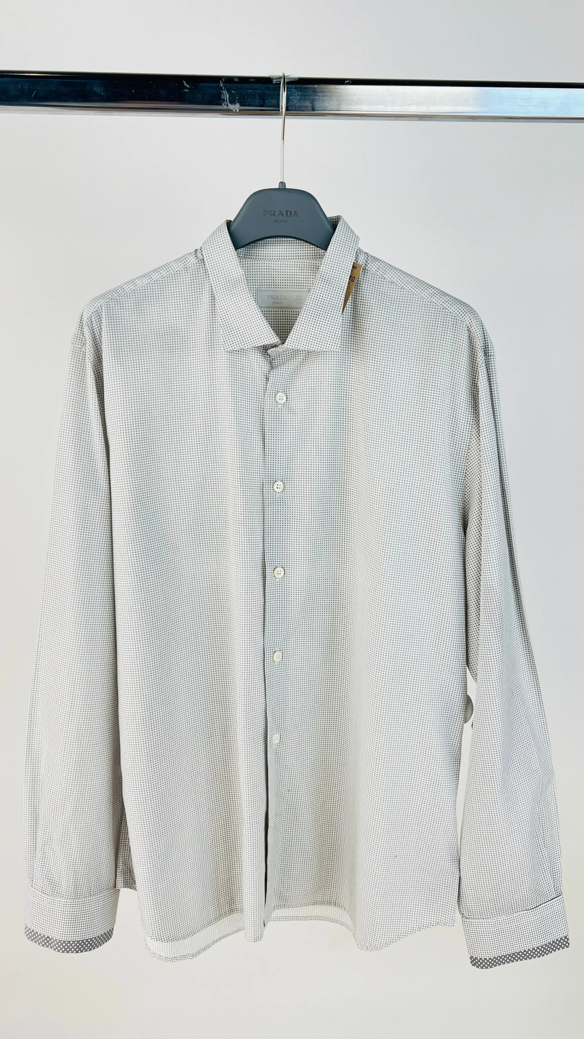 Donna/Uomo PRADA Collezione Uomo | Camicie>Camicia micro pois