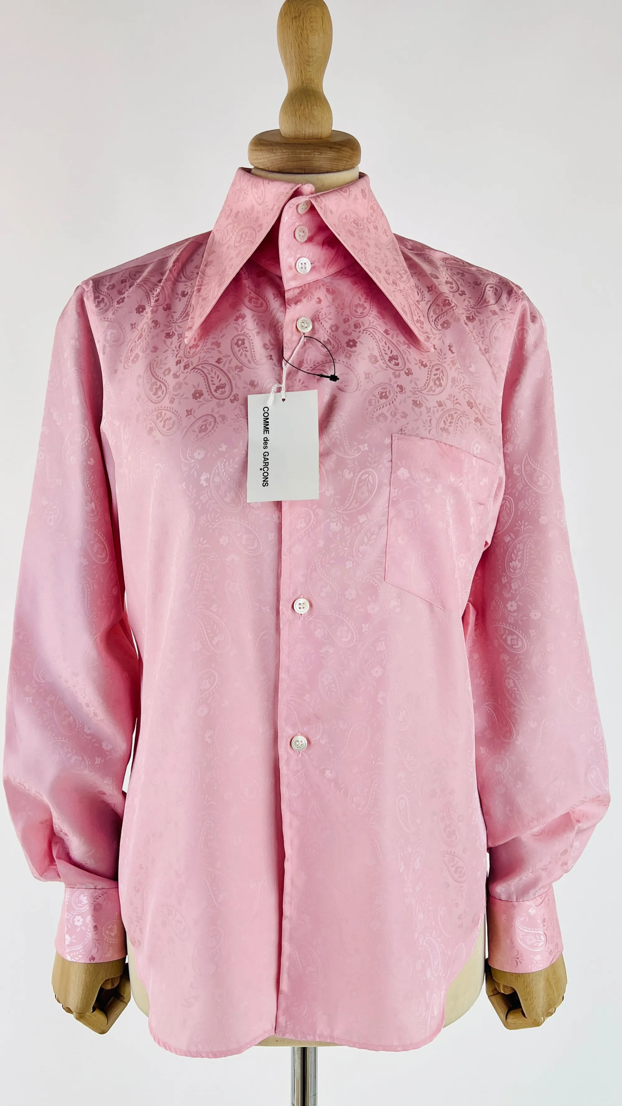 Donna COMME des GARu00c7ONS Camicie | Rosso/rosa/viola>Camicia paisley con cartellino