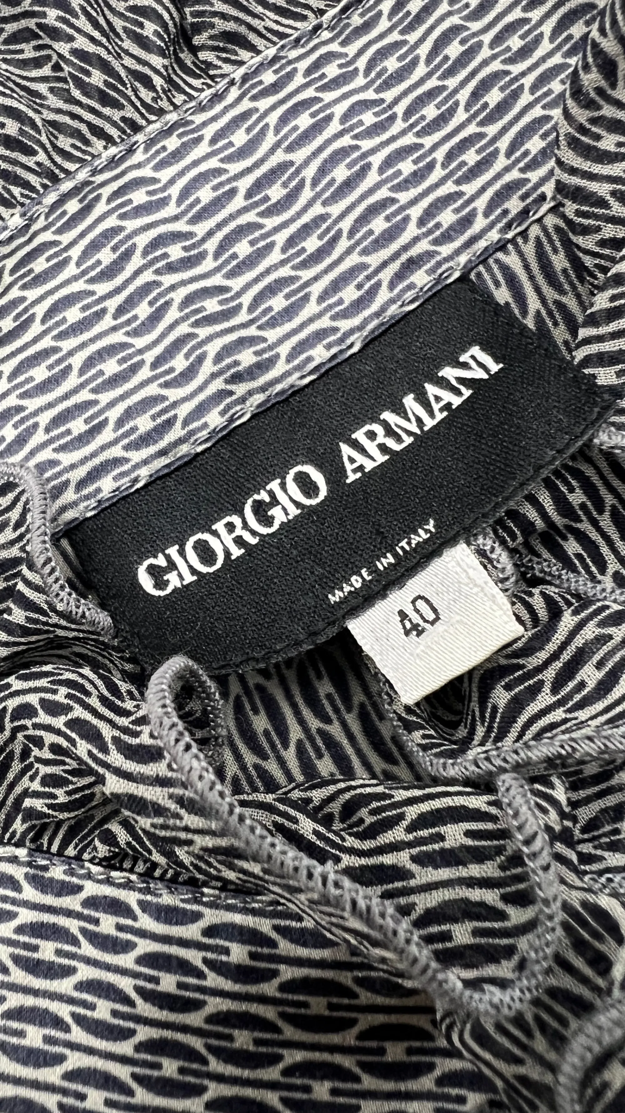 Donna GIORGIO ARMANI Camicie | Fantasie>Camicia stampa catena in seta