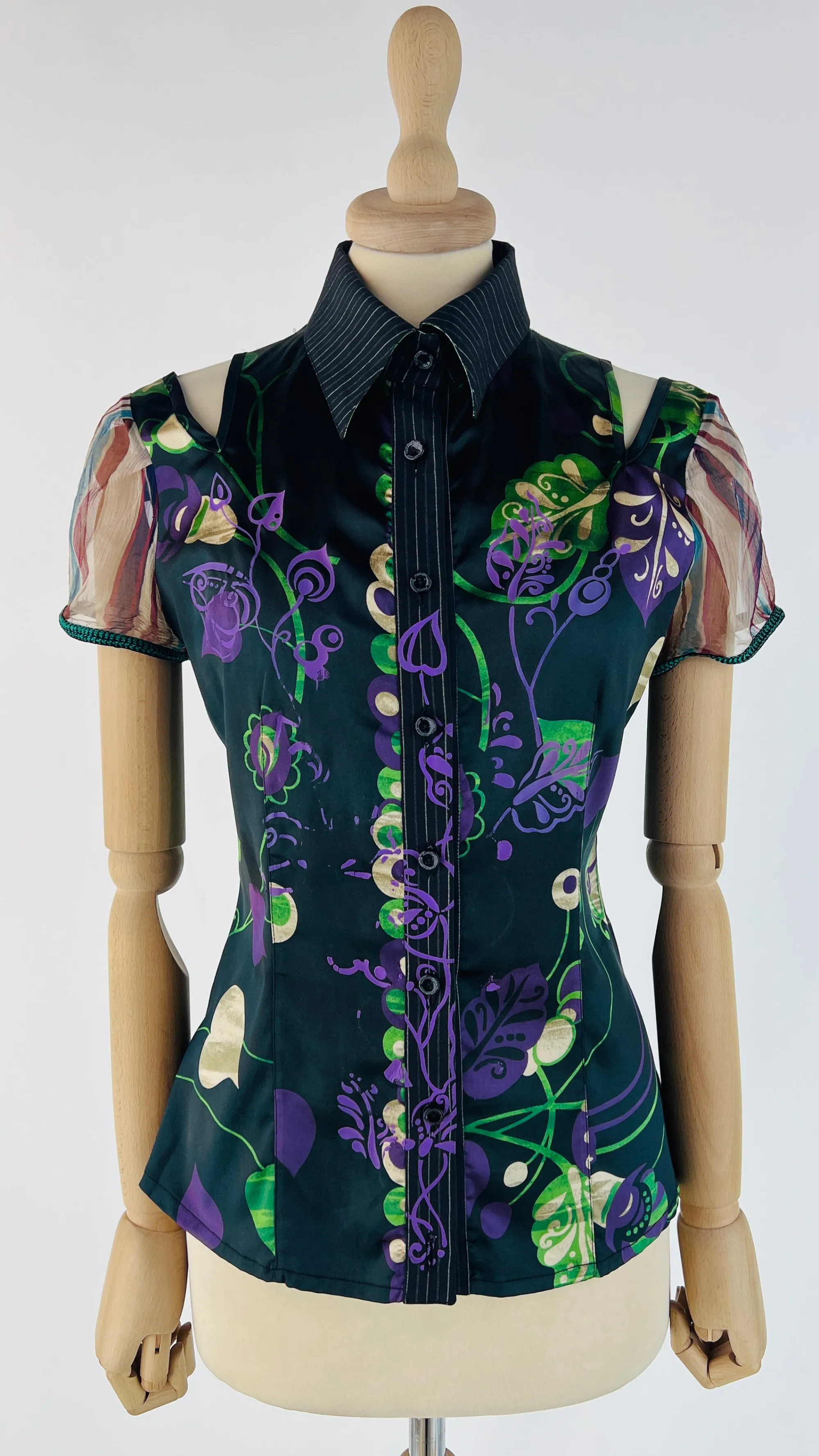 Donna PIANURA STUDIO Camicie | Fantasie>Camicia vintage satin floreale