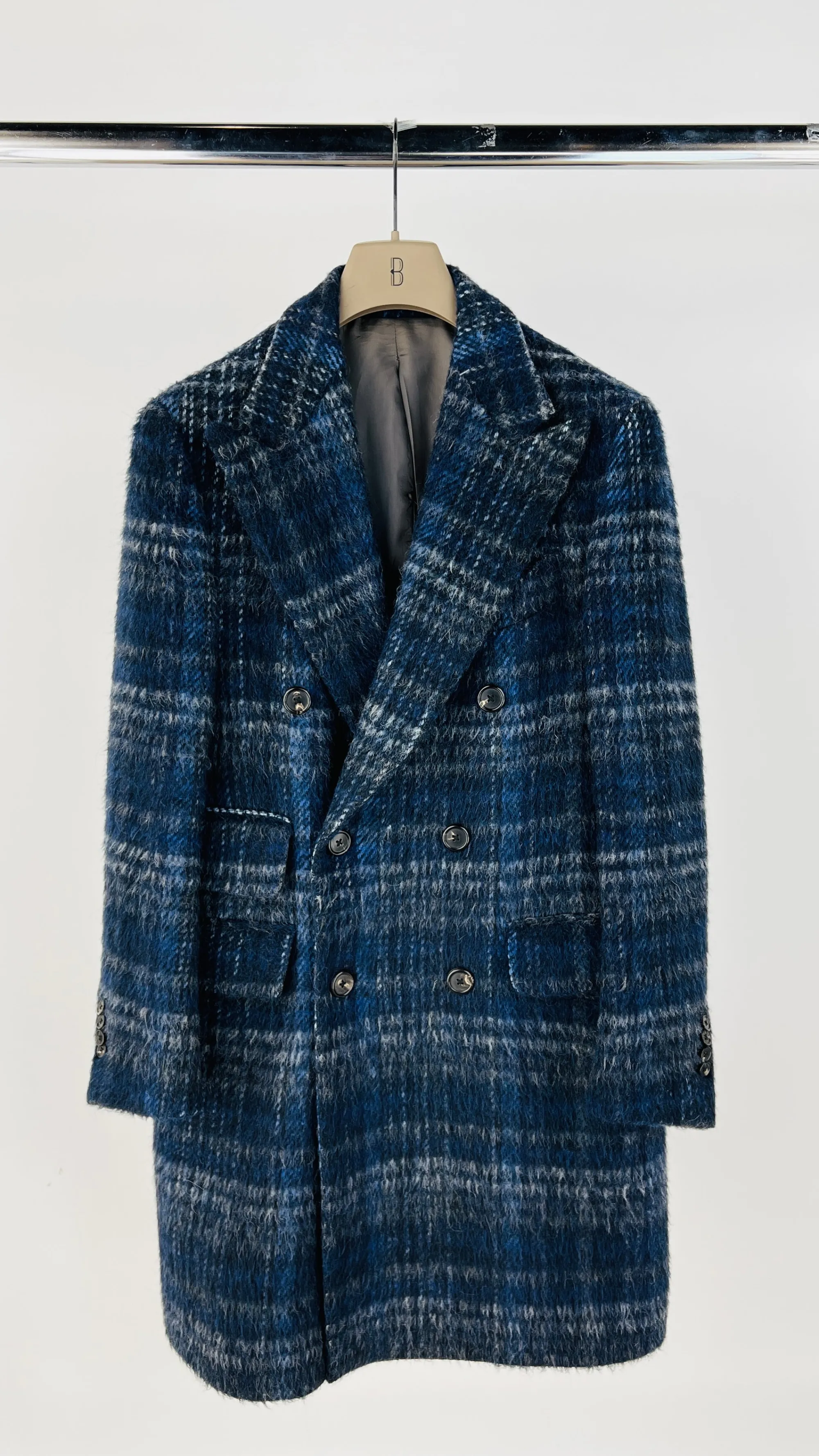 Uomo Gabriele Pasini Cappotti E Giacche | Collezione Uomo>Cappotto check effetto pelo lungo