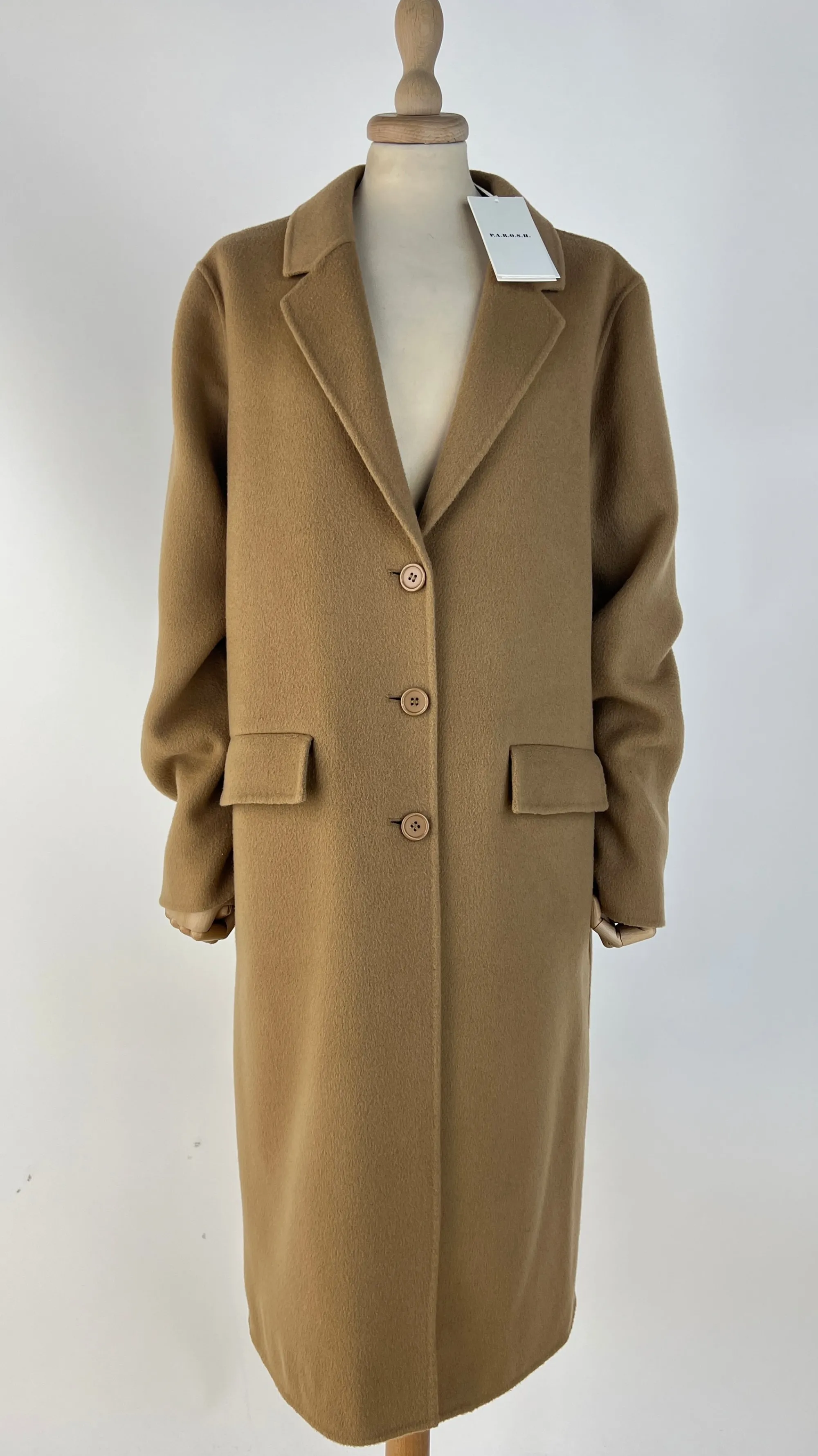 Donna P.A.R.O.S.H. Cappotti, Trench, Soprabiti | Giallo/arancione/marrone/oro>Cappotto classico con cartellino