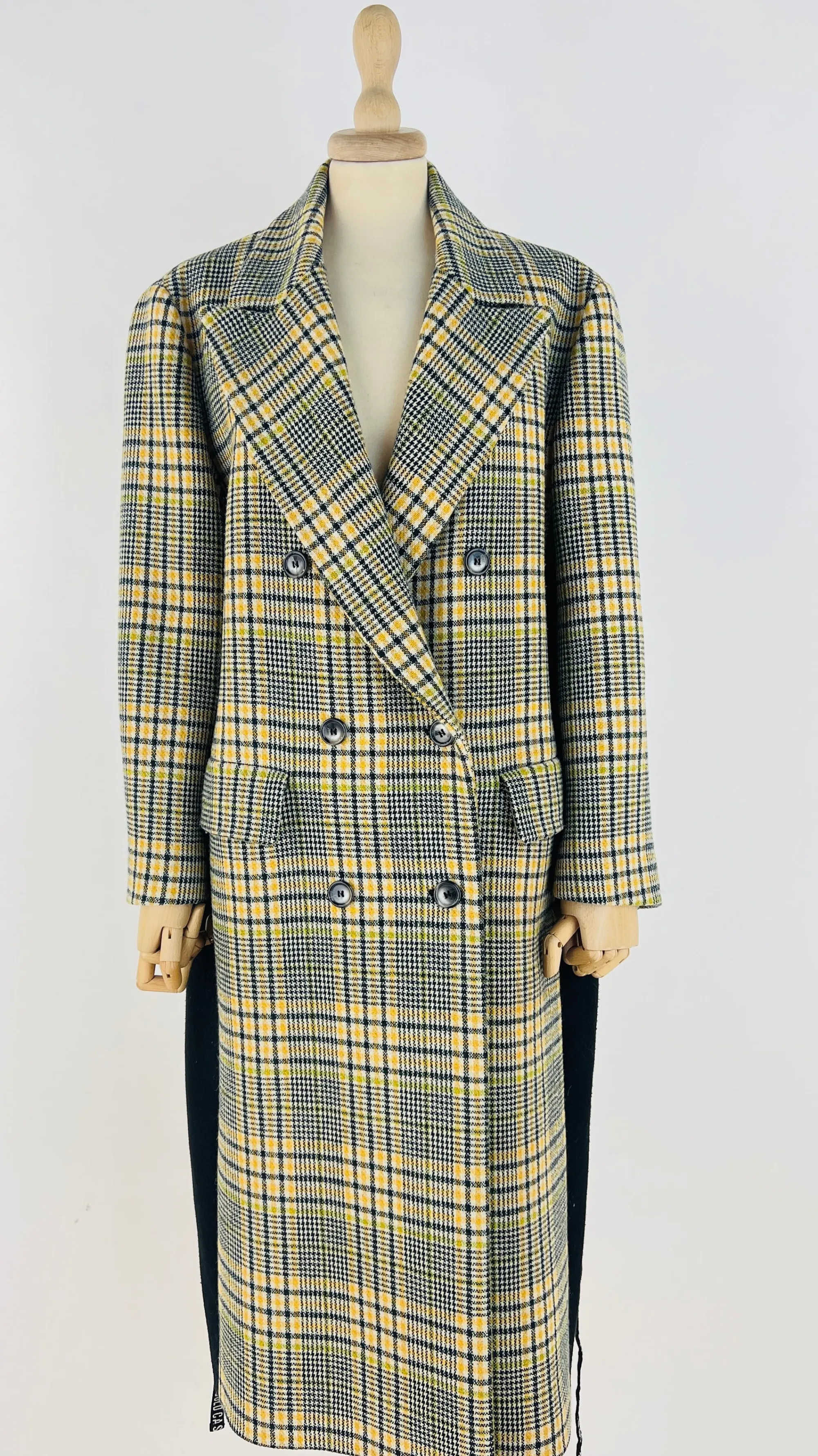 Donna Gold CASE Cappotti, Trench, Soprabiti | Fantasie>Cappotto doppiopetto tartan con cinta