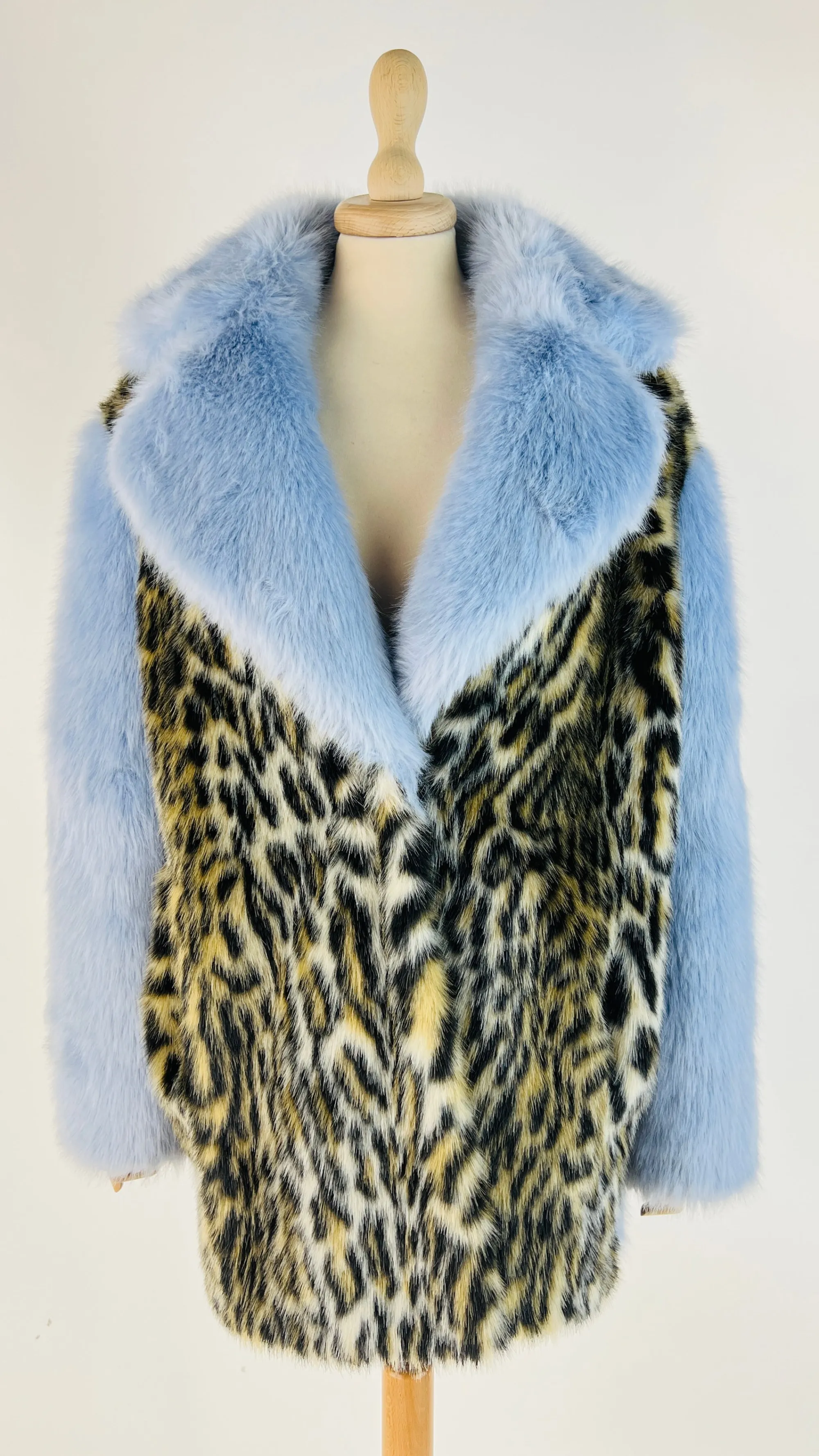 Donna Jakke Cappotti, Trench, Soprabiti | Fantasie>Cappotto faux fur con pannelli animalier