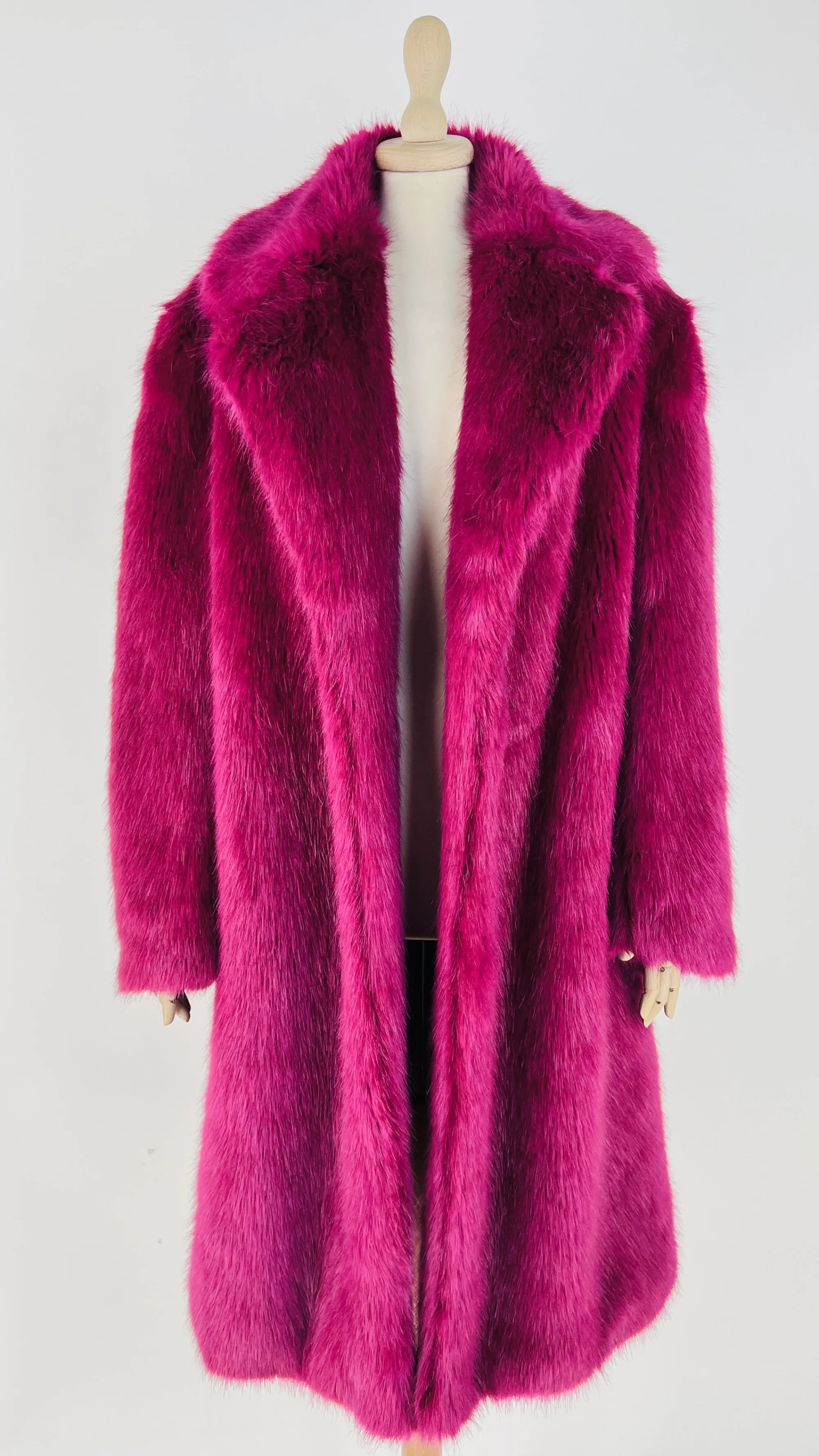 Donna Dries Van Noten Cappotti, Trench, Soprabiti | Rosso/rosa/viola>Cappotto faux fur fucsia