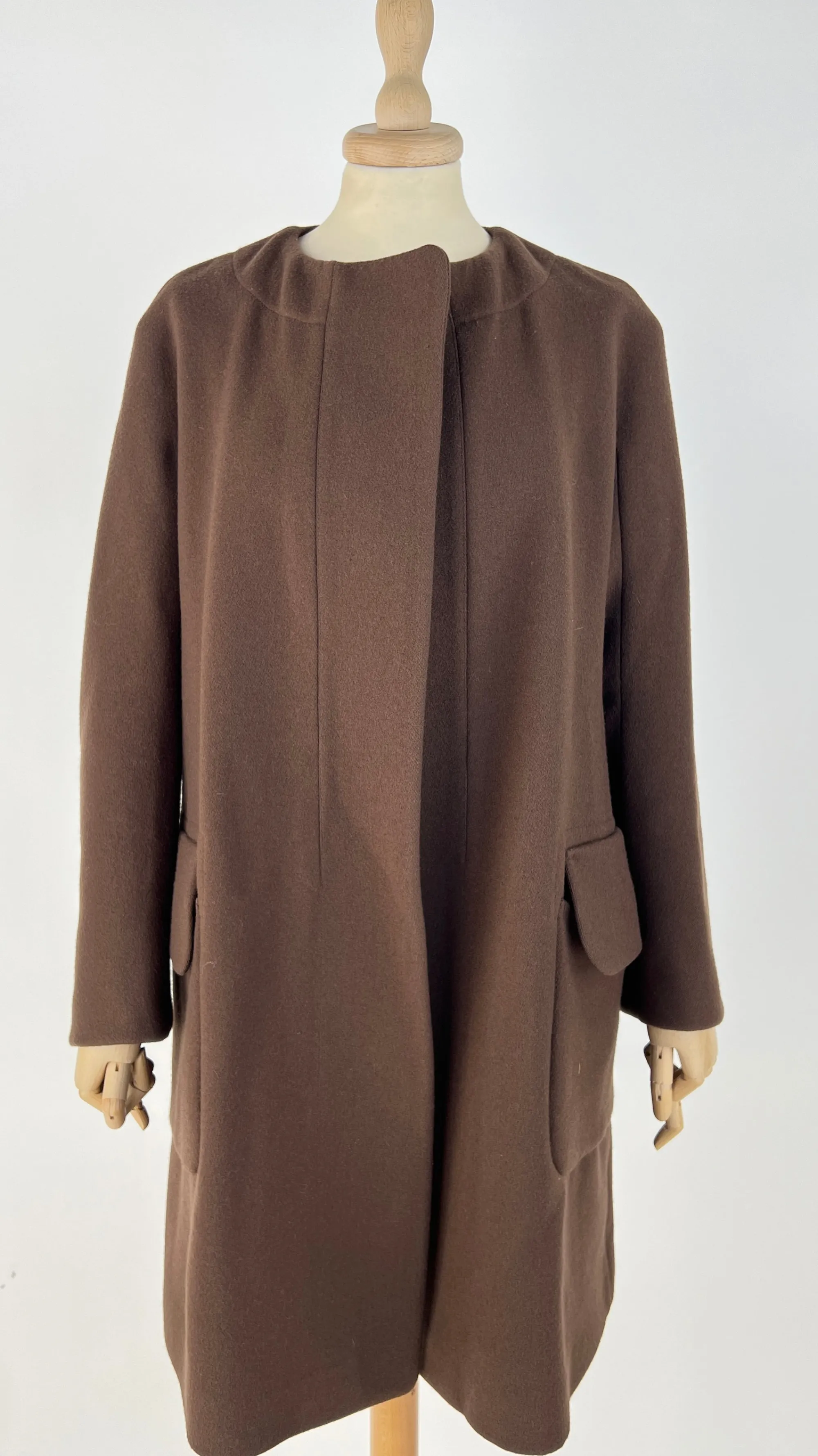 Donna Jil Sander Cappotti, Trench, Soprabiti | Giallo/arancione/marrone/oro>Cappotto girocollo a sacco