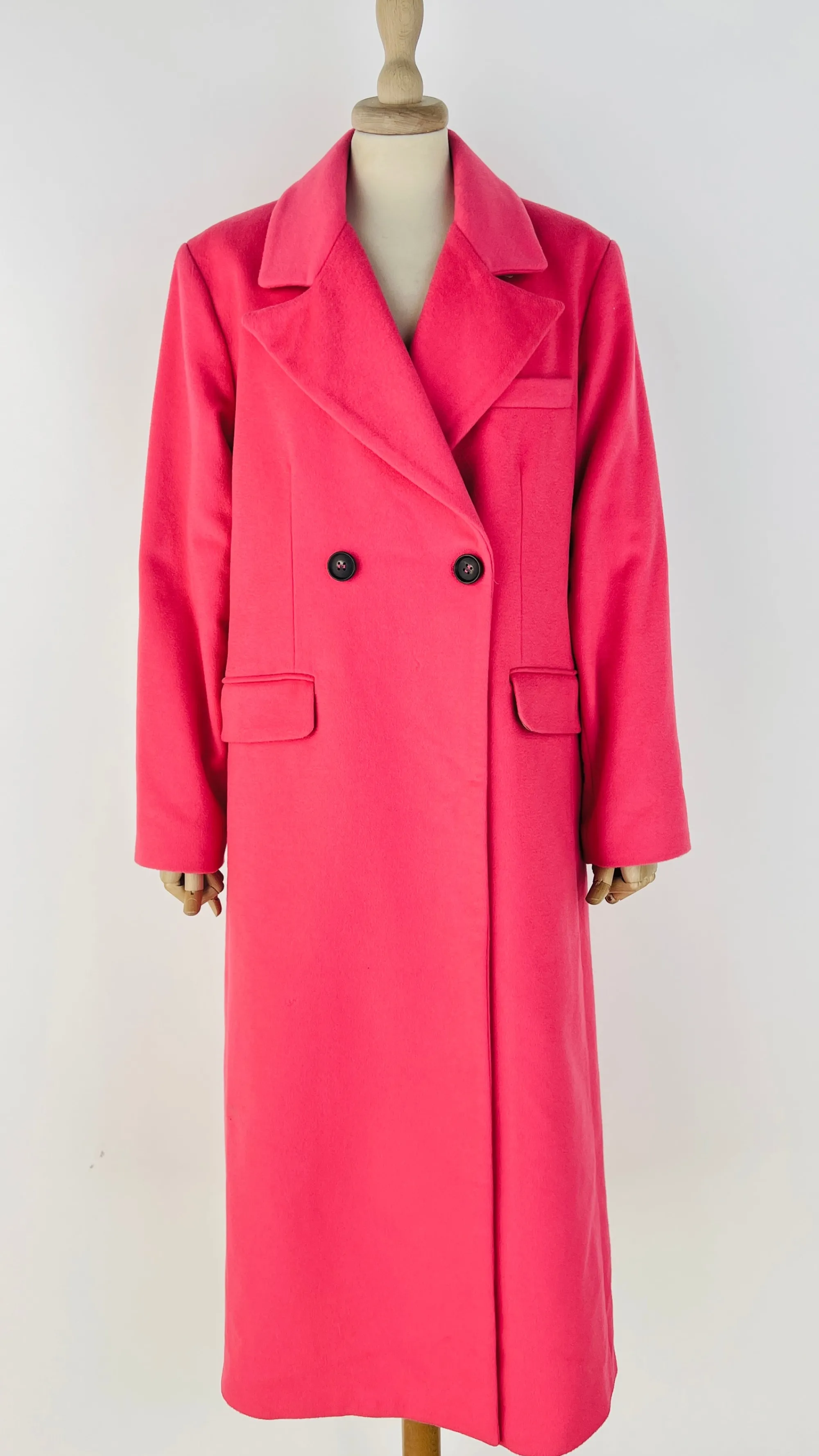 Donna CHAPEAU paris Cappotti, Trench, Soprabiti | Rosso/rosa/viola>Cappotto rosa fluo con cartellino