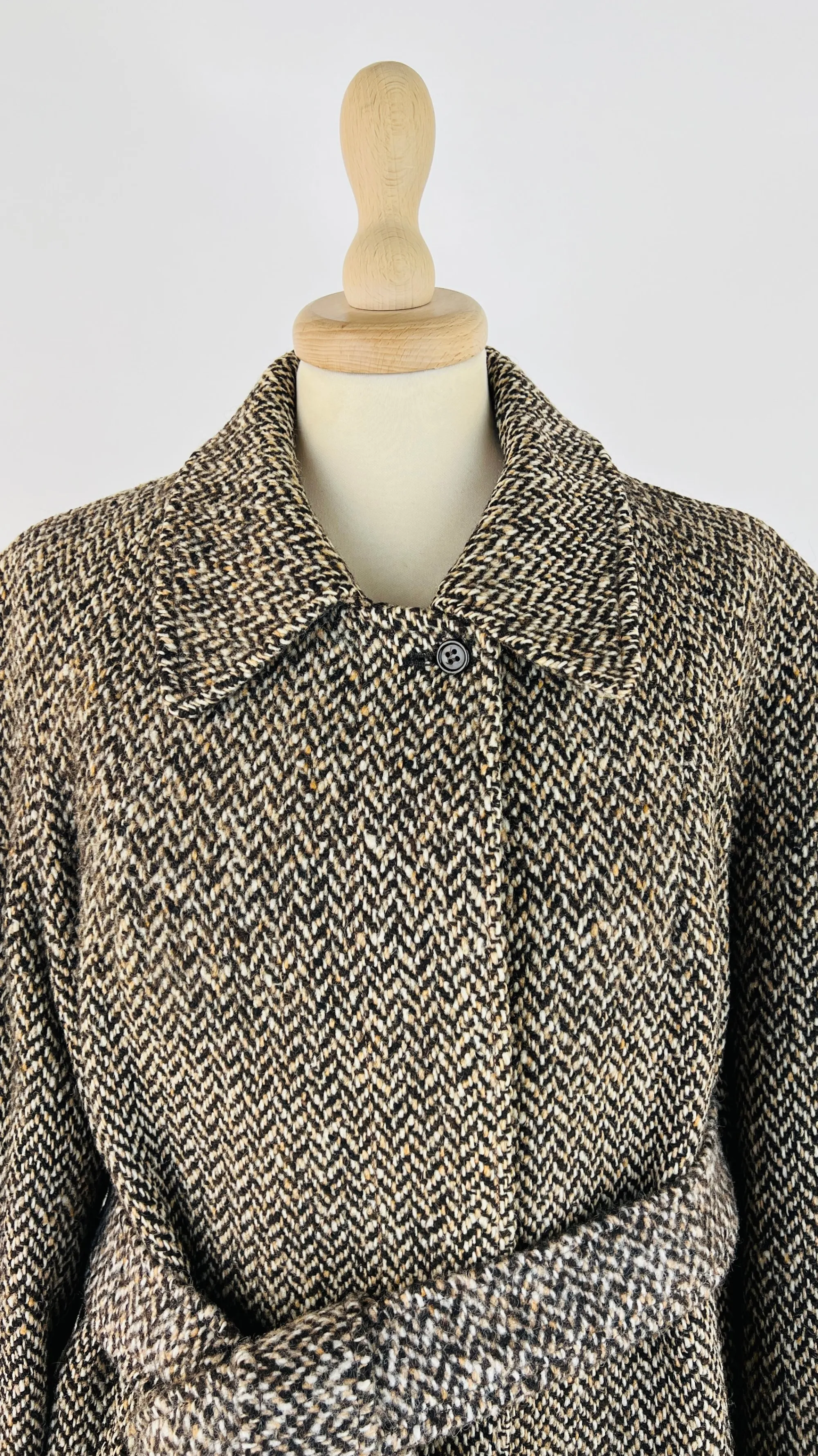 Donna BRIGATTI Cappotti, Trench, Soprabiti | Fantasie>Cappotto vintage spigato con cinta