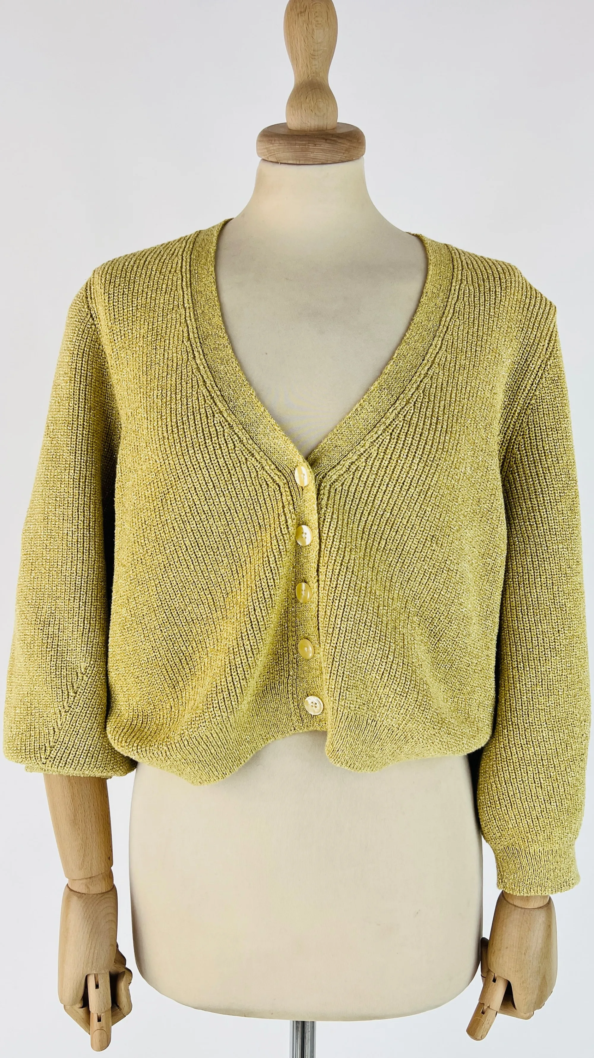 Donna BELLEROSE Felpe E Maglieria | Giallo/arancione/marrone/oro>Cardigan corto in cotone e lurex