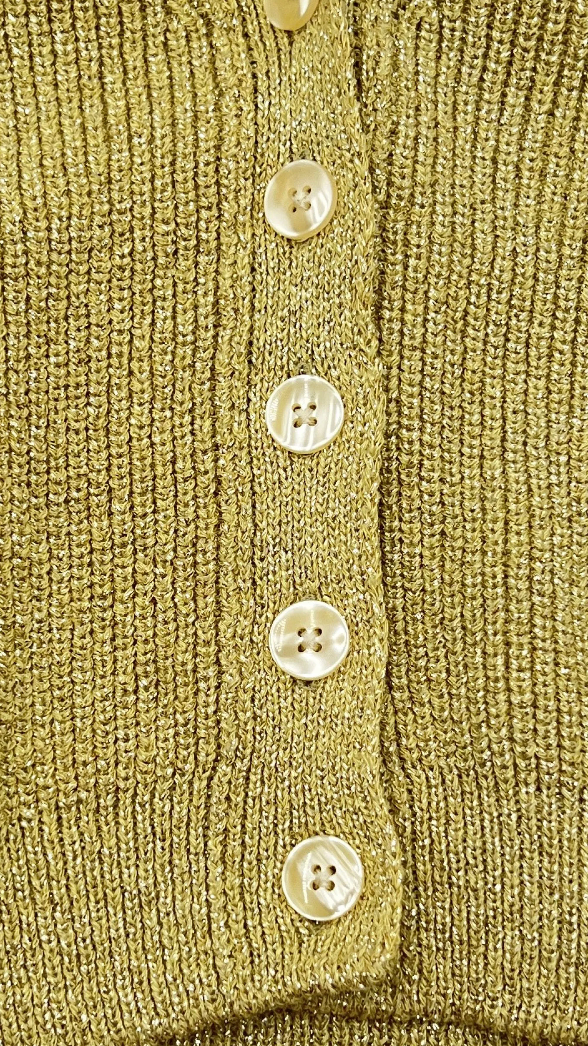 Donna BELLEROSE Felpe E Maglieria | Giallo/arancione/marrone/oro>Cardigan corto in cotone e lurex