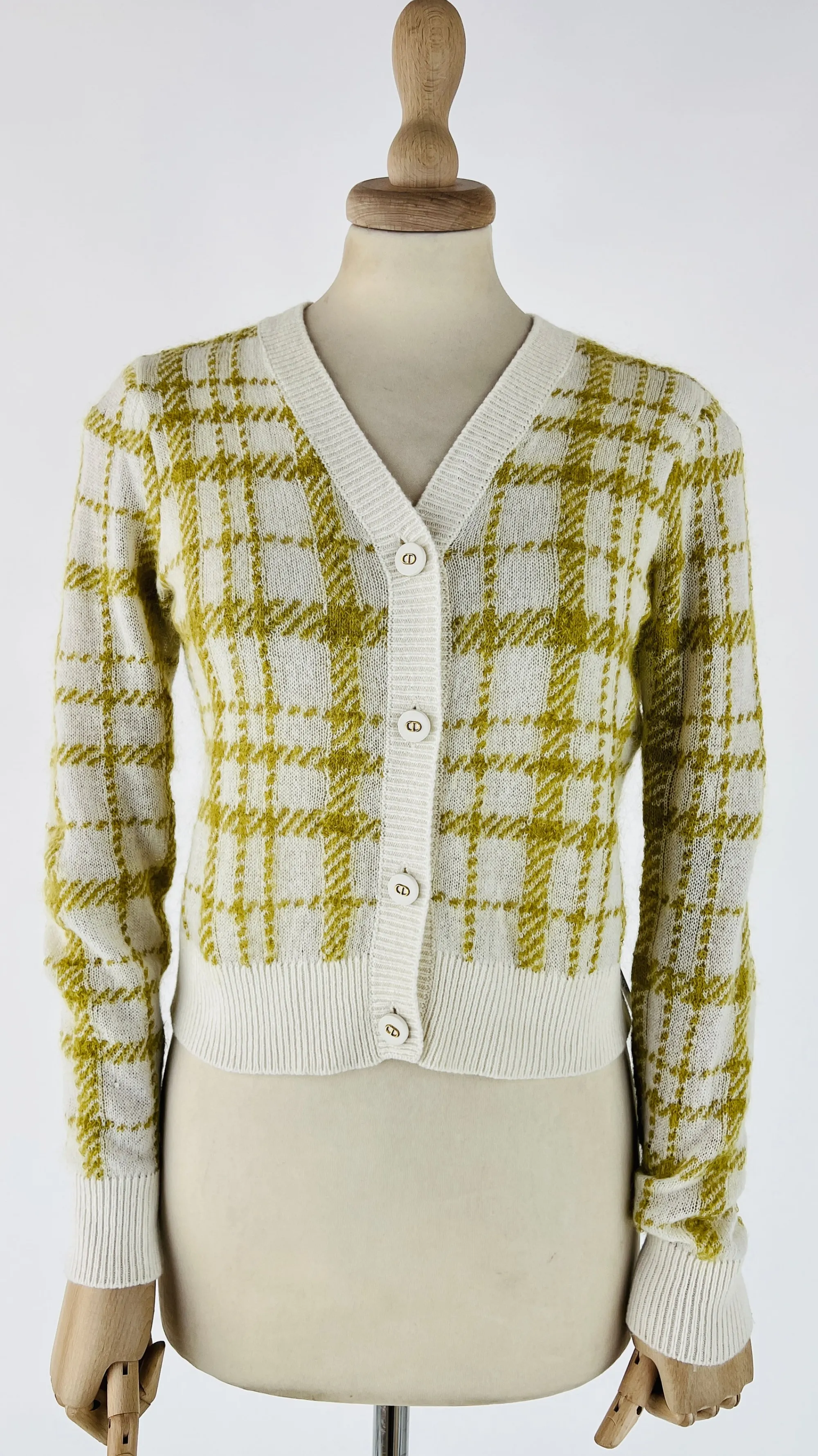 Donna CHRISTIAN DIOR Felpe E Maglieria | Fantasie>Cardigan cropped a quadri