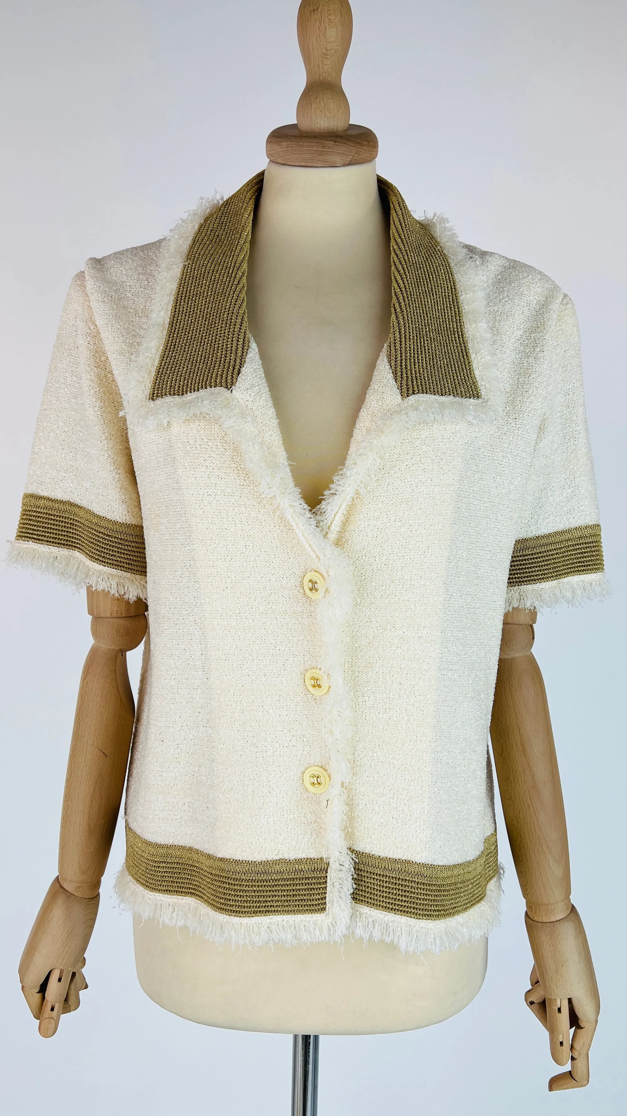 Donna Unsigned T-shirts E Bluse | Giallo/arancione/marrone/oro>Cardigan inserti maglia lurex