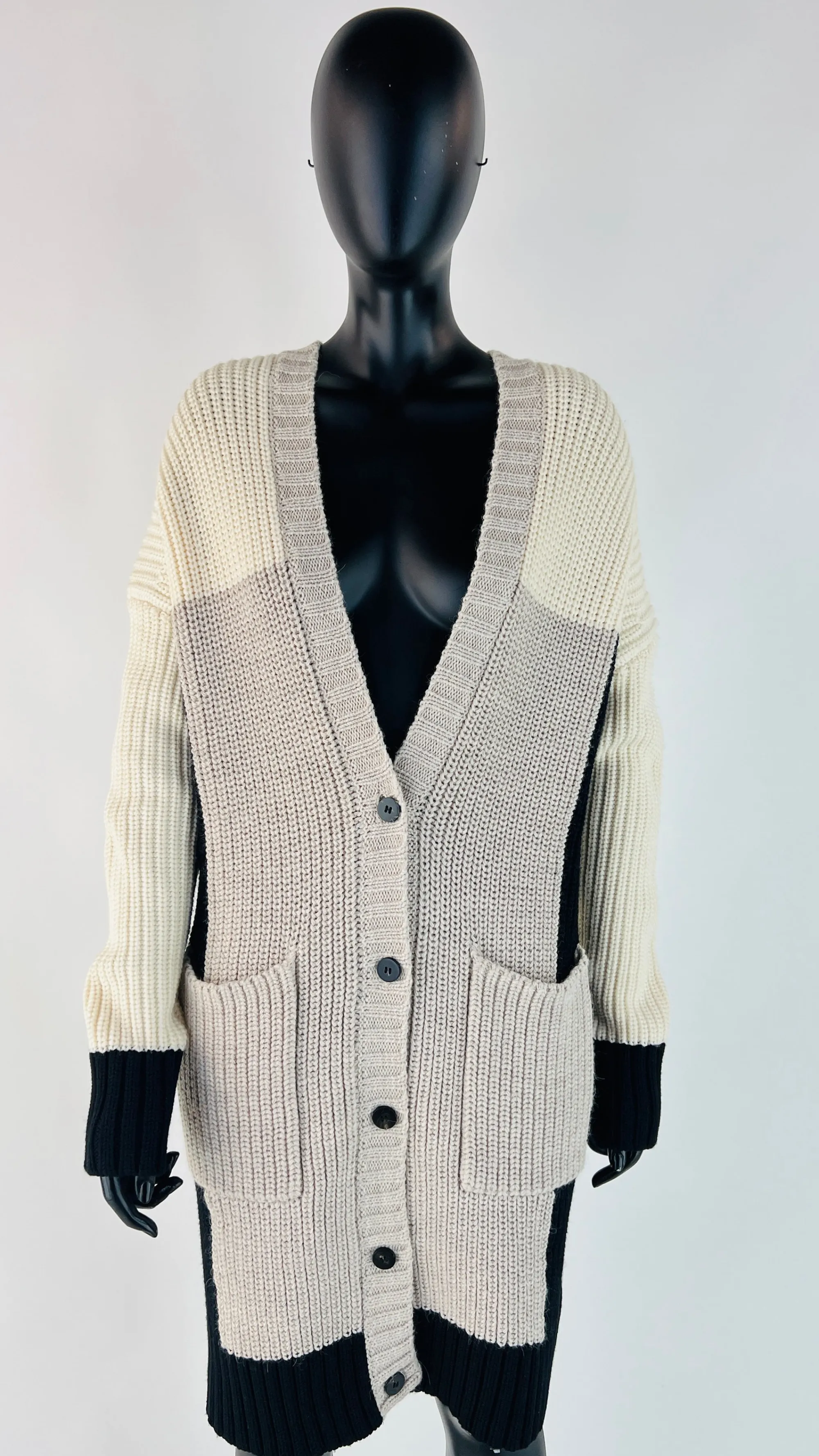 Donna MARYLing Felpe E Maglieria | Fantasie>Cardigan lungo color block con cartellino