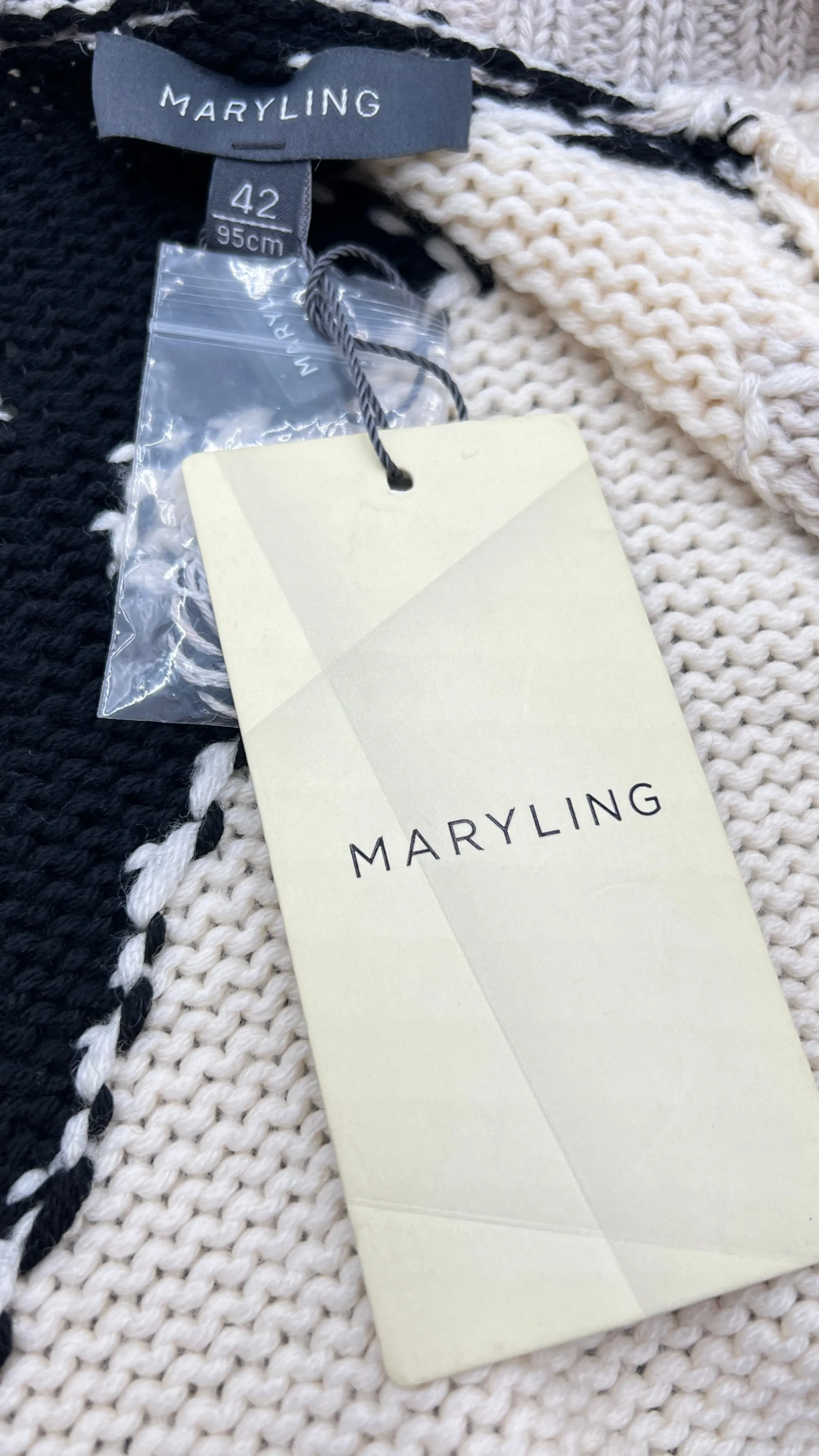Donna MARYLing Felpe E Maglieria | Fantasie>Cardigan lungo color block con cartellino