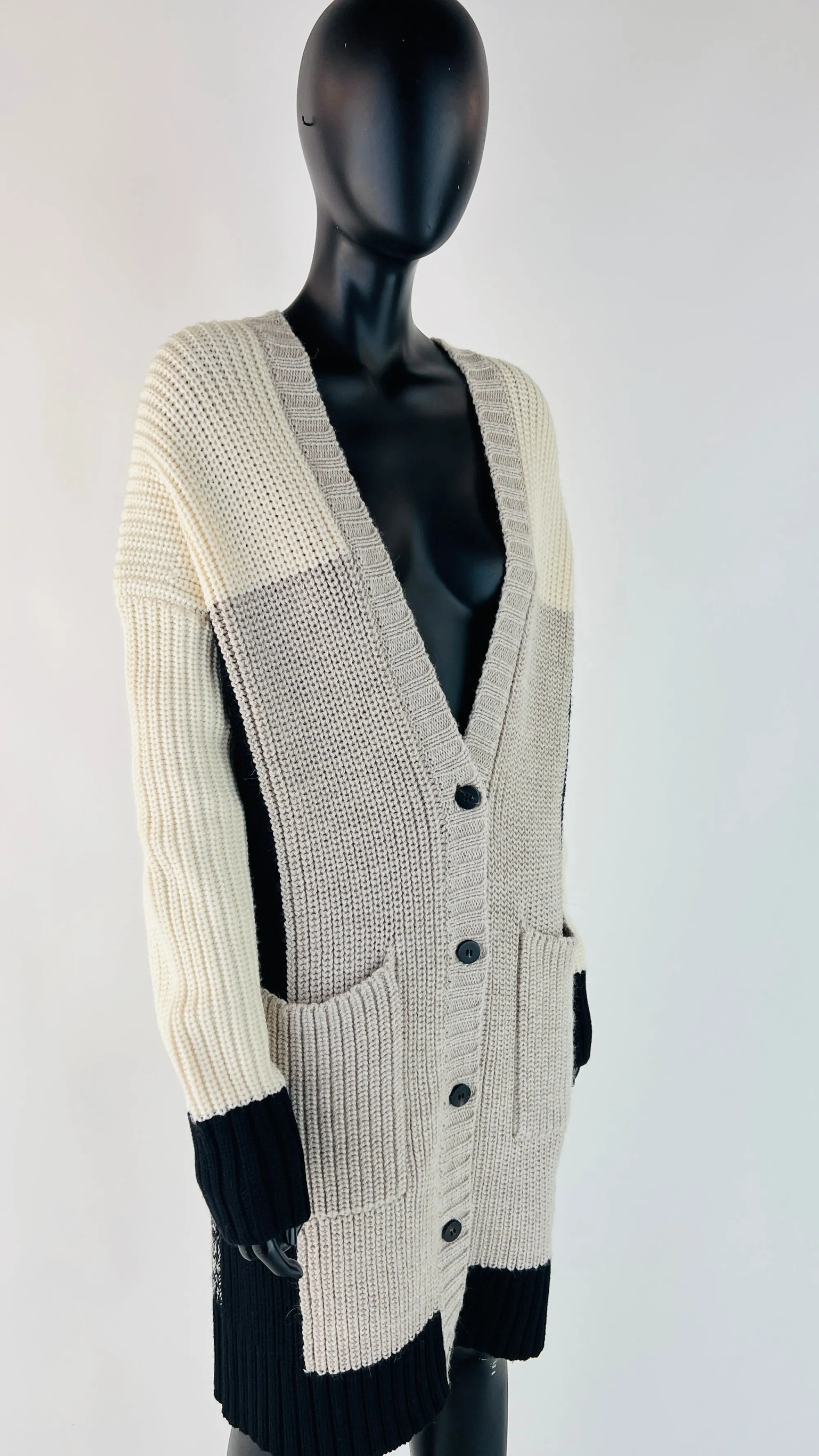 Donna MARYLing Felpe E Maglieria | Fantasie>Cardigan lungo color block con cartellino