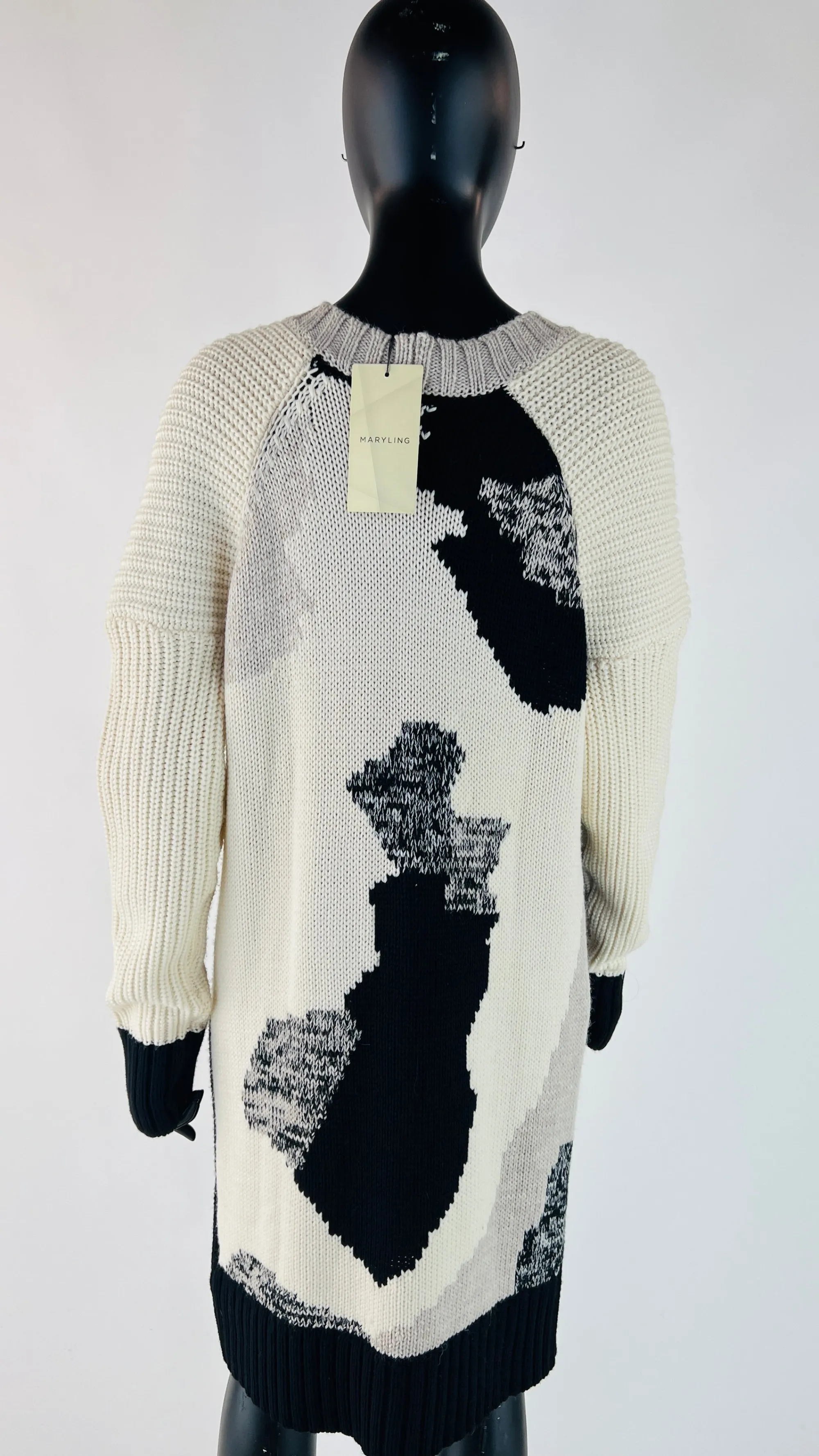 Donna MARYLing Felpe E Maglieria | Fantasie>Cardigan lungo color block con cartellino