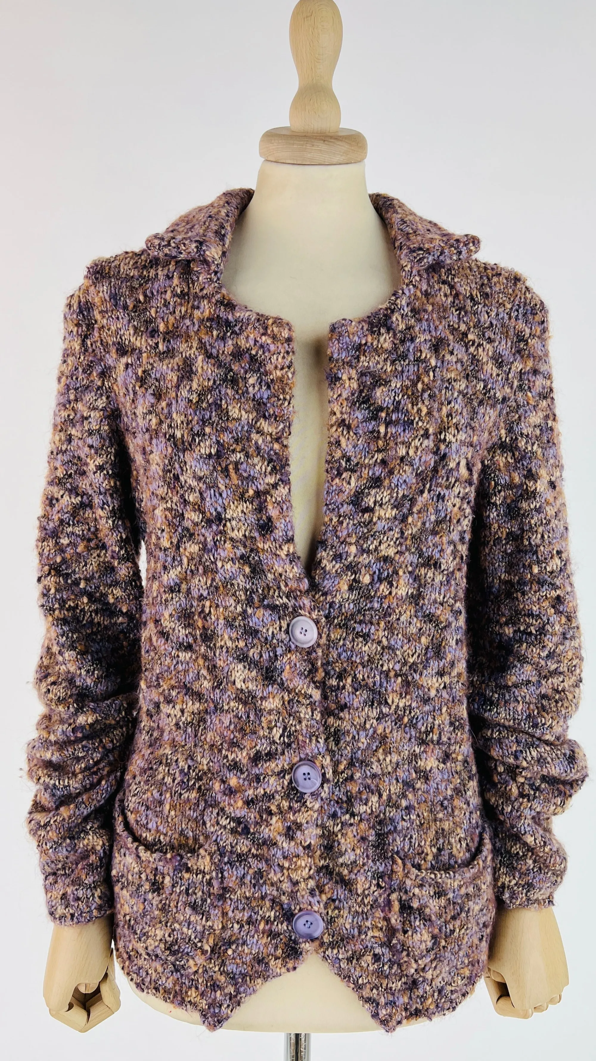 Donna WOOD Felpe E Maglieria | Fantasie>Cardigan melange bouclé