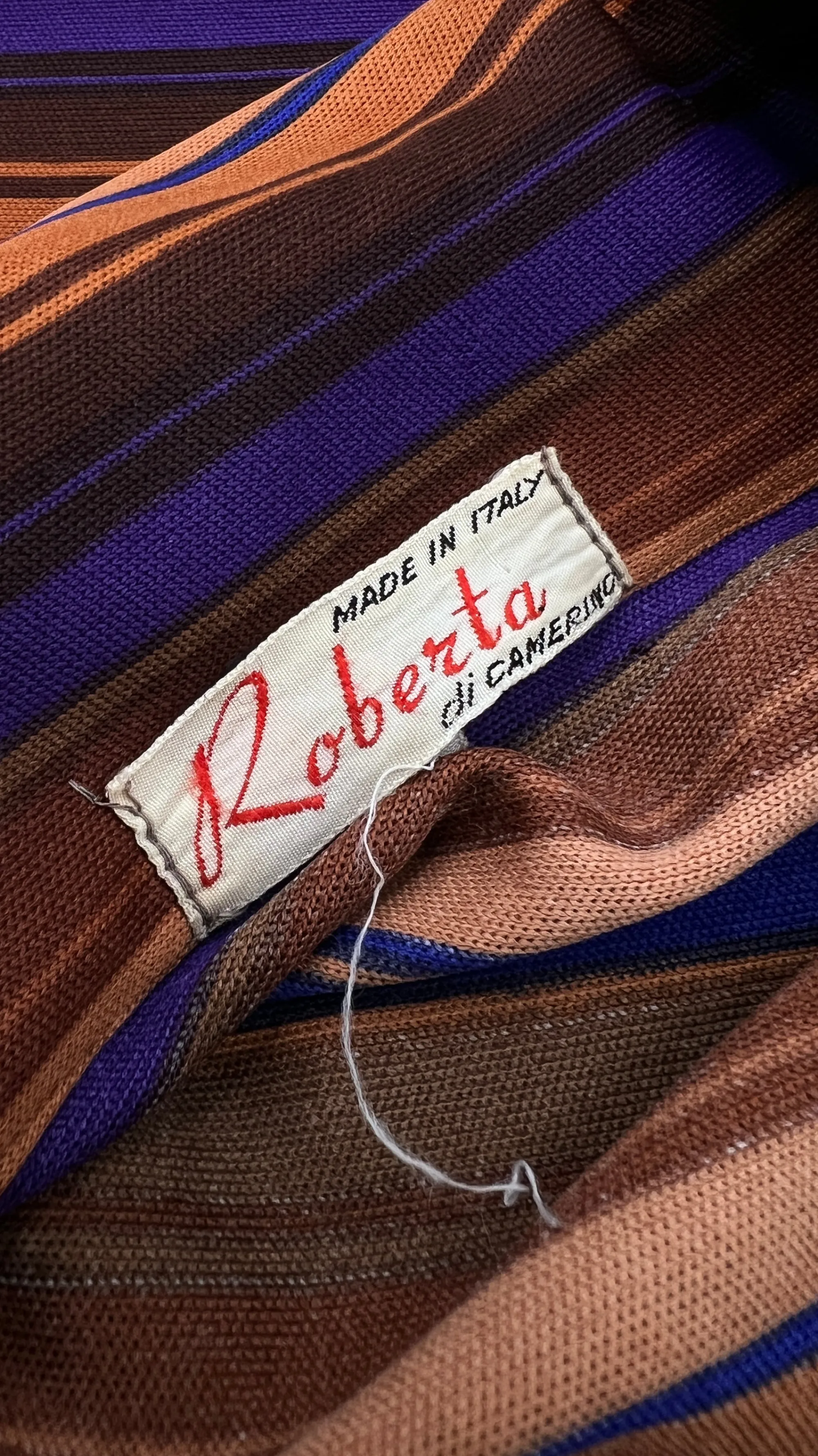 Donna Roberta di Camerino Abiti Midi | Fantasie>Chemisier vintage midi righe