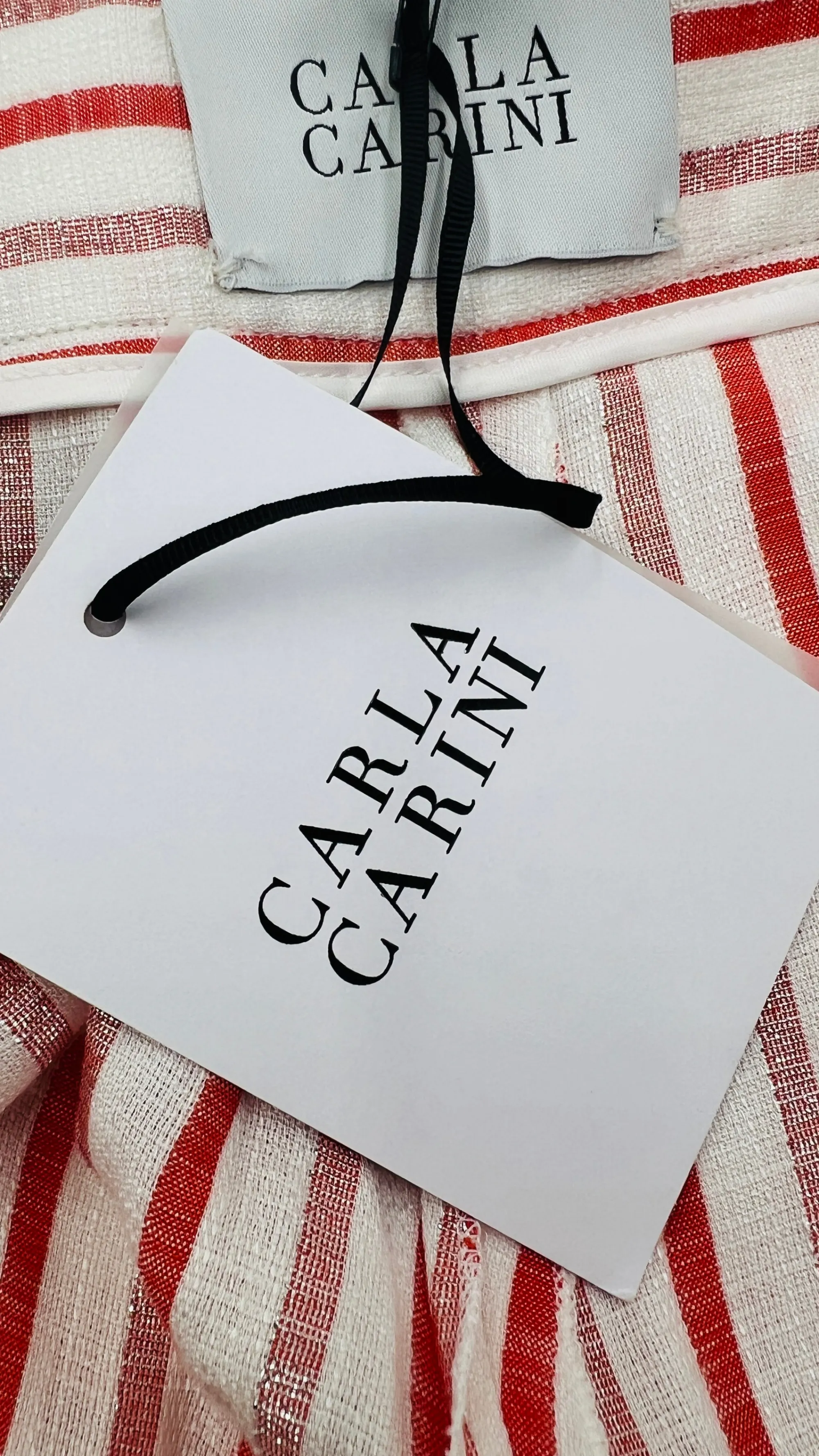 Donna CARLA CARINI Completi, Set E Tailleur | Abiti Da Cerimonia Ed Eventi>Completo a righe lurex con cartellino