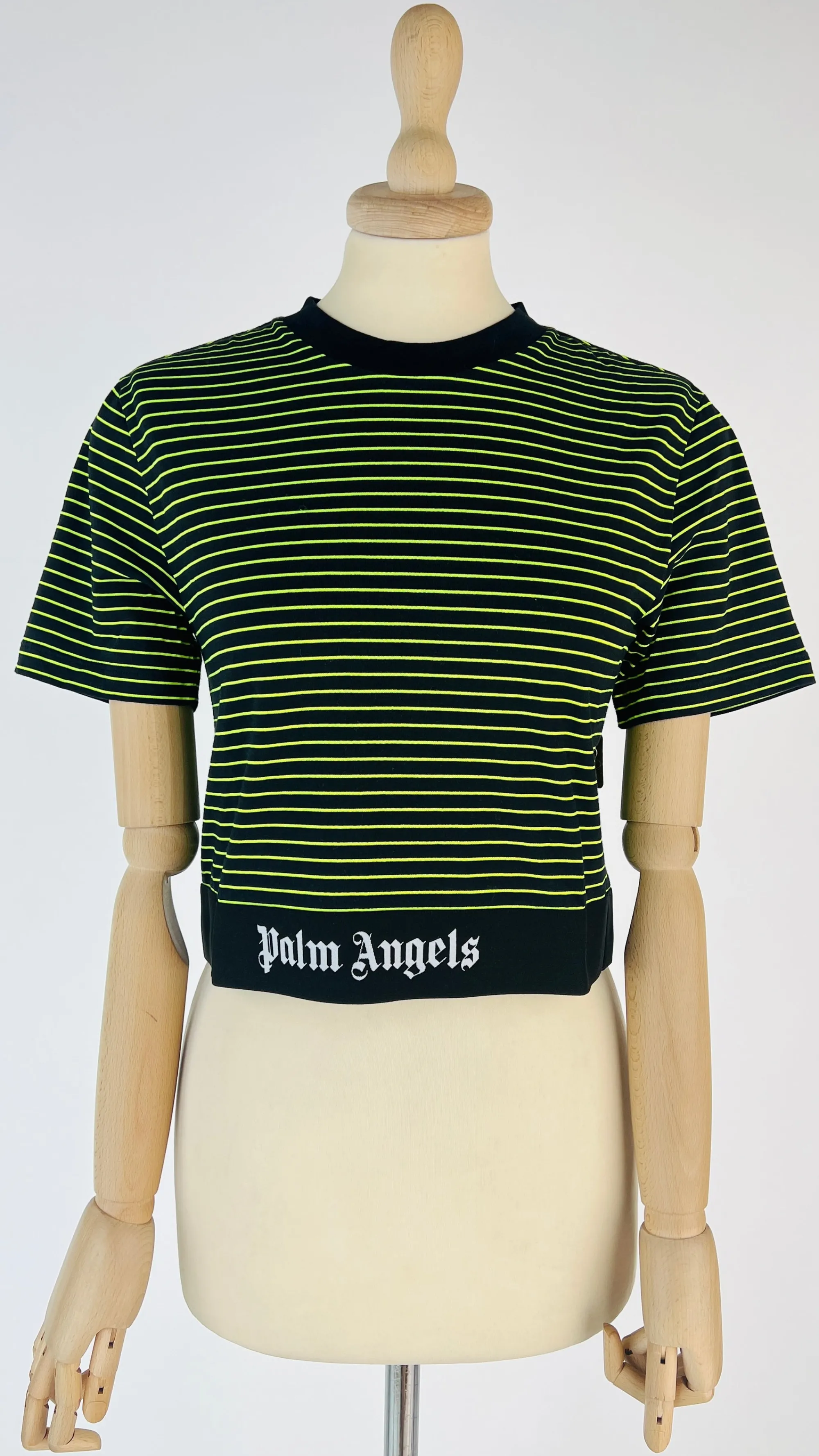 Donna Palm Angels T-shirts E Bluse | Fantasie>Cropped t-shirt righe fluo