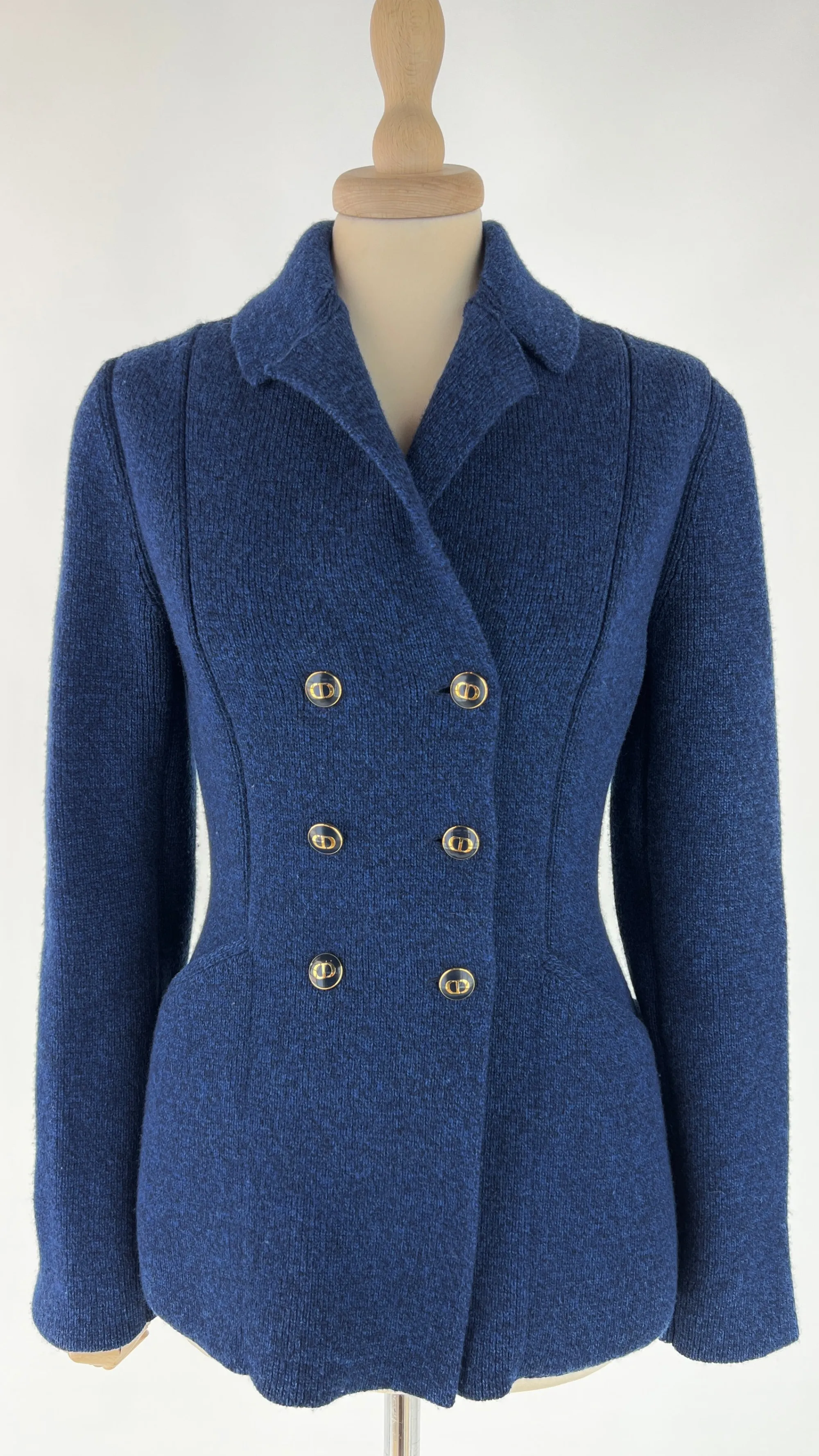 Donna CHRISTIAN DIOR Blazer | Blu/azzurro/verde>Giacca Bar in maglia di lana