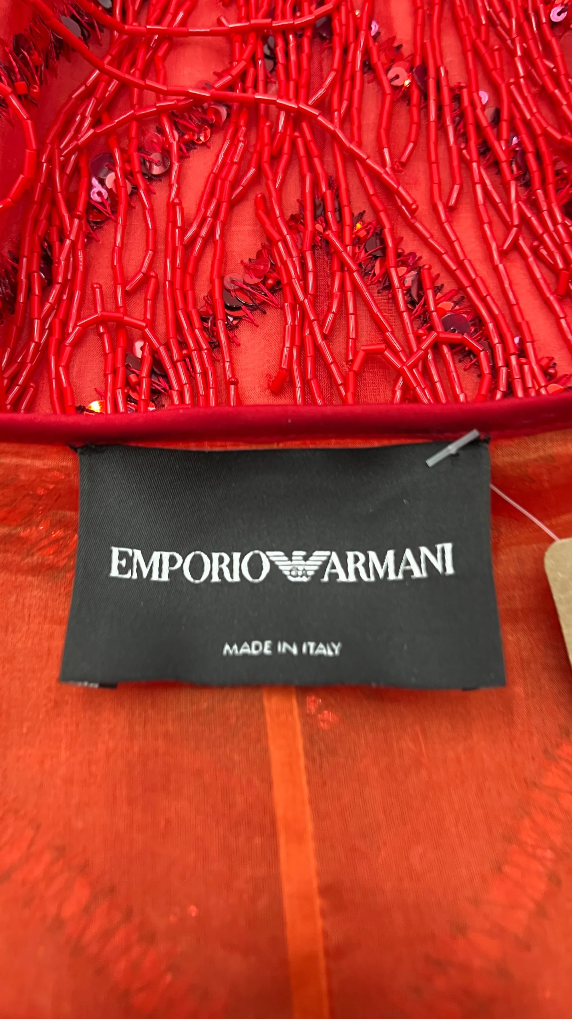 Donna Emporio Armani Cappotti, Trench, Soprabiti | Giacche&piumini>Giacca con paillettes e frange