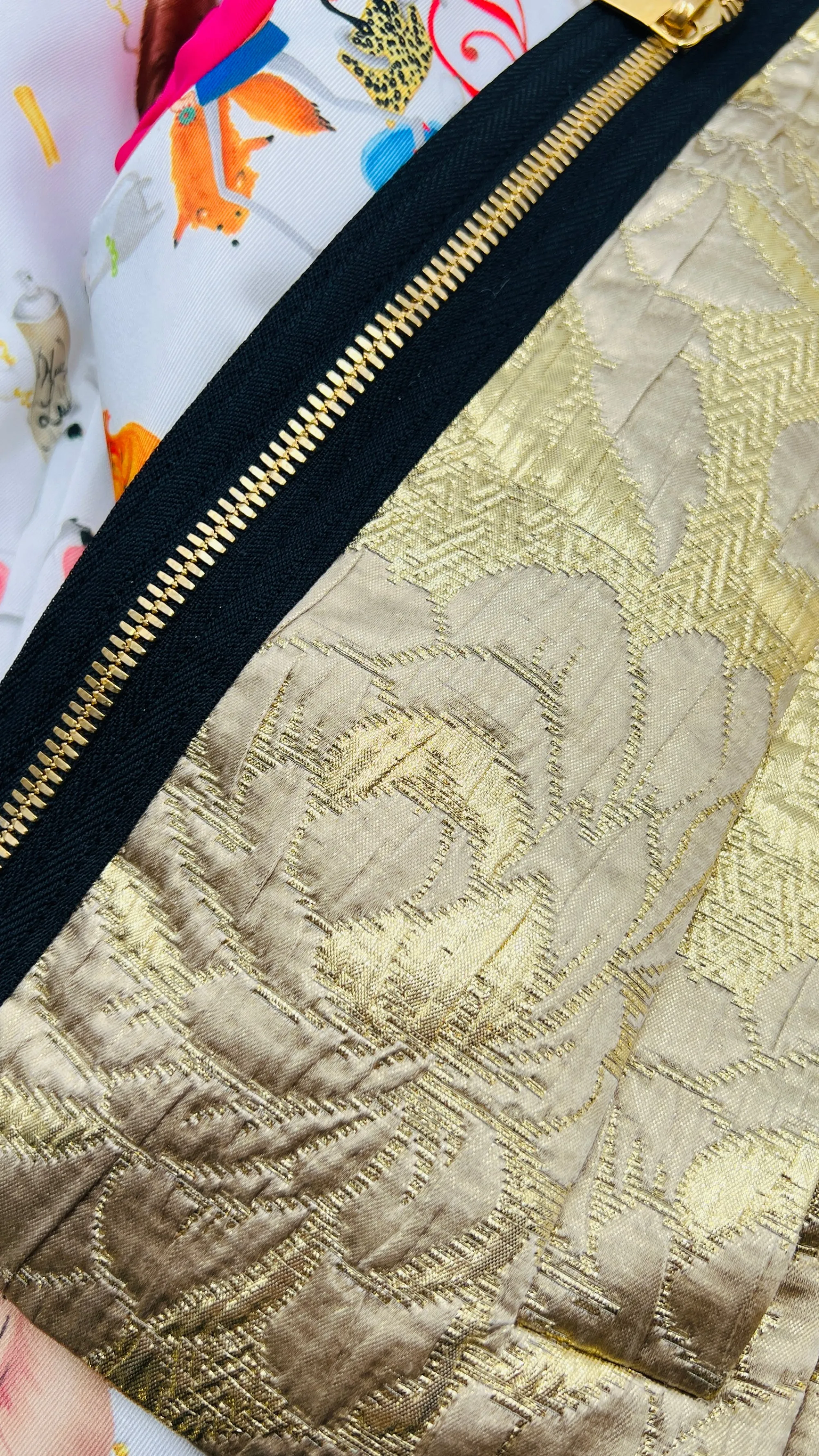 Donna DSQUARED2 Cappotti, Trench, Soprabiti | Giacche&piumini>Giacca in jacquard oro con dettagli zip