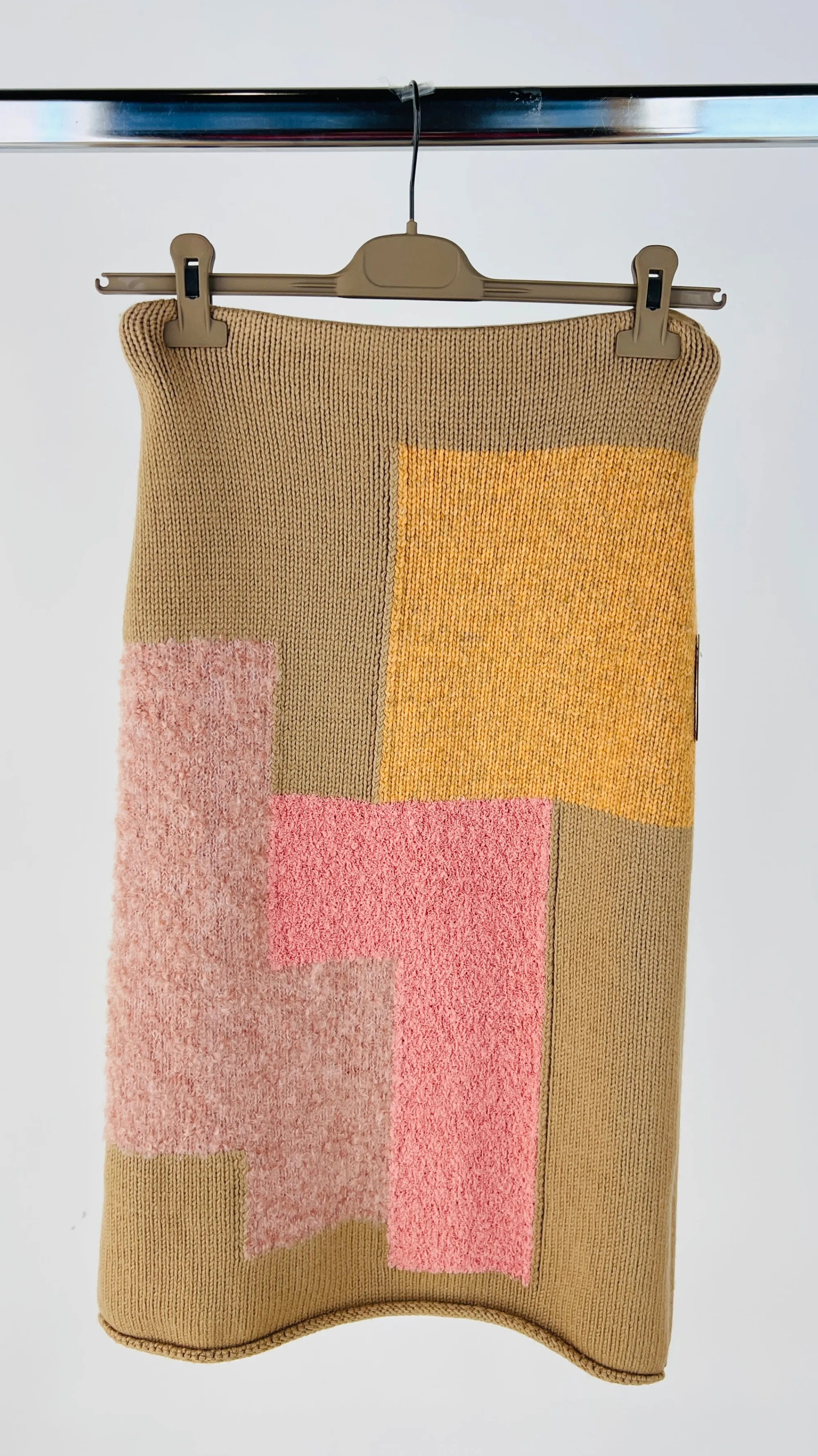 Donna COS Gonne>Gonna midi svasata color block