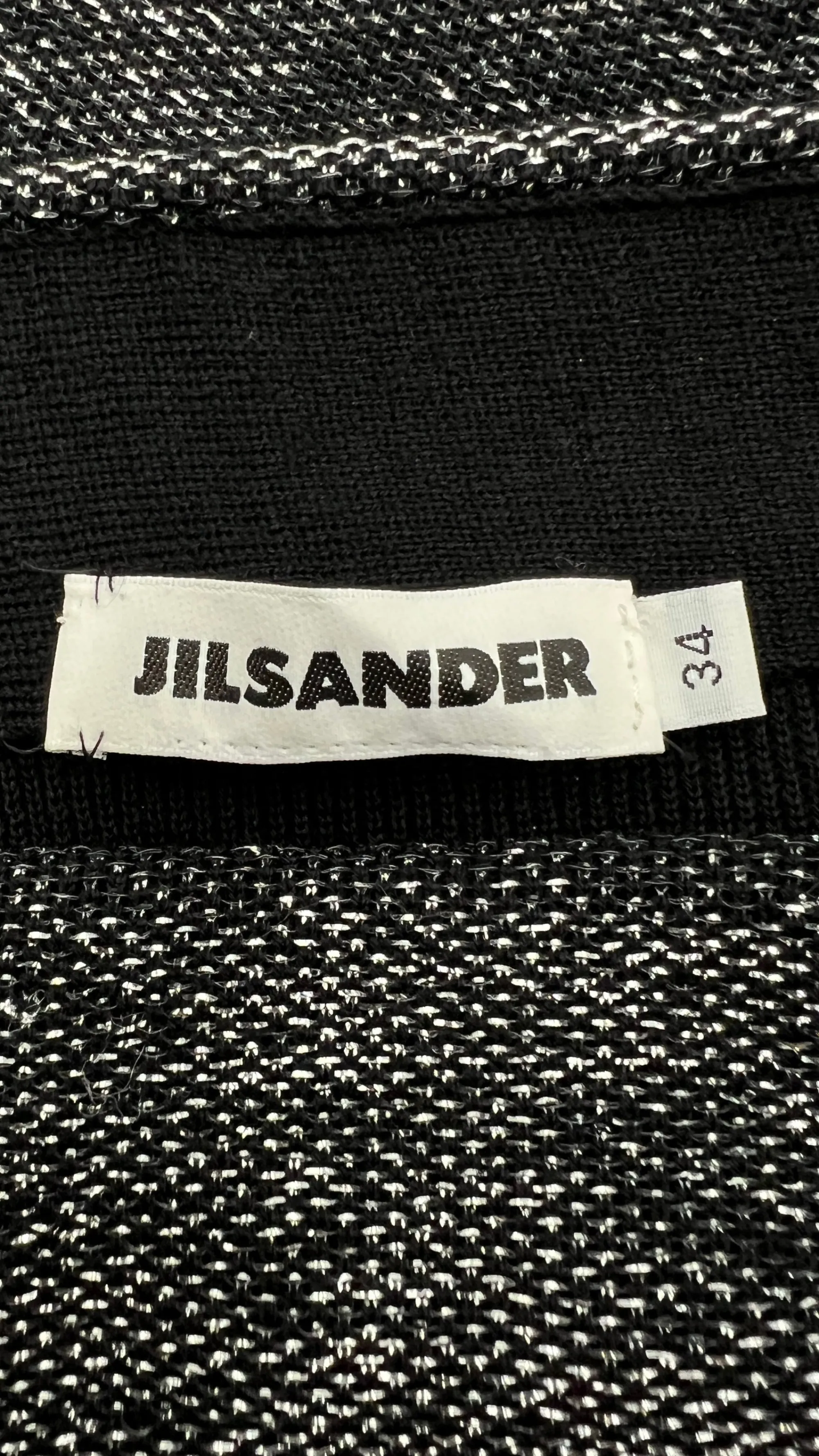 Donna Jil Sander Gonne | Bianco/nero/grigio>Gonna midi tubino con lurex