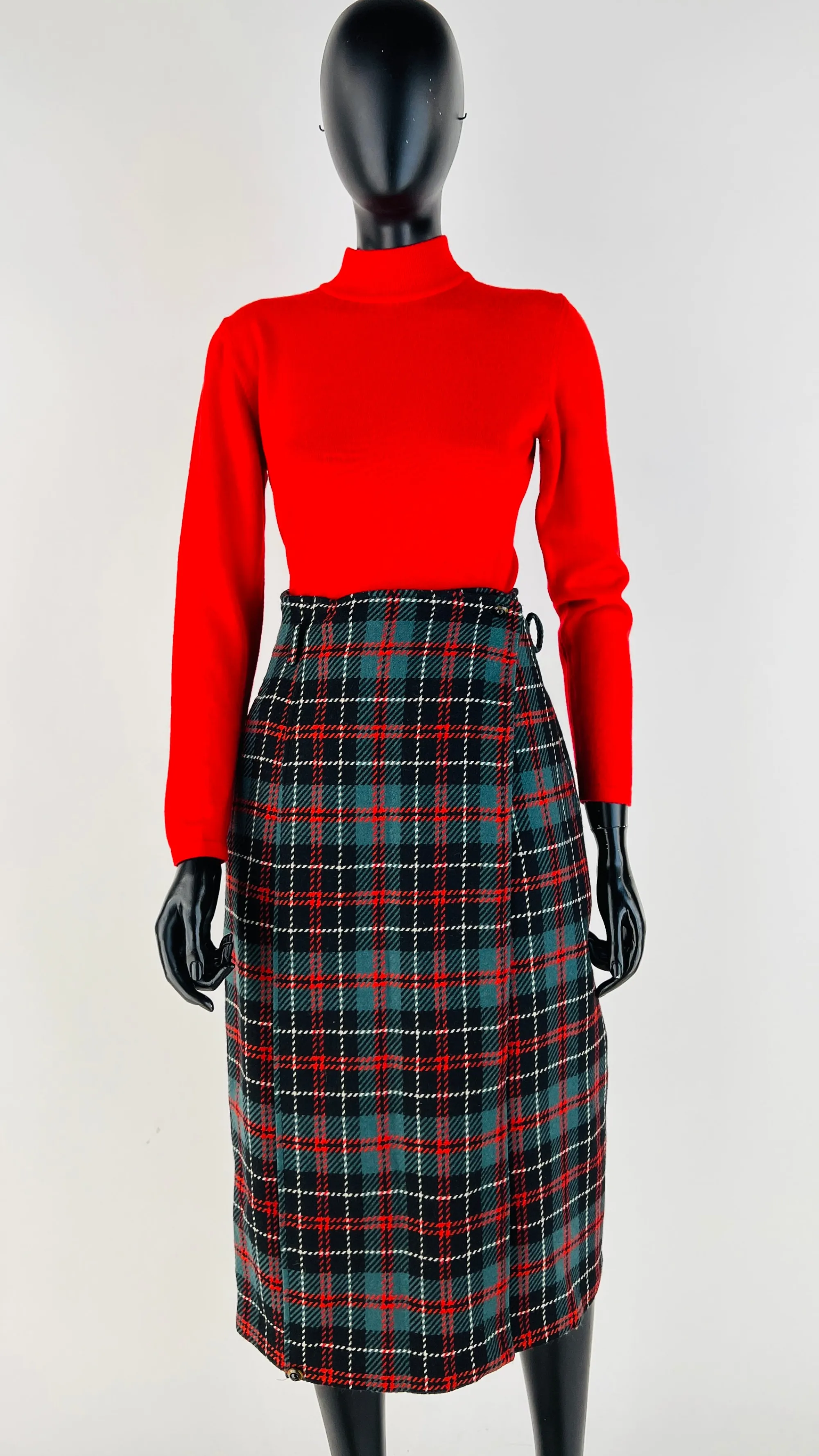 Donna Guido Pellegrini Gonne>Gonna midi wrap tartan