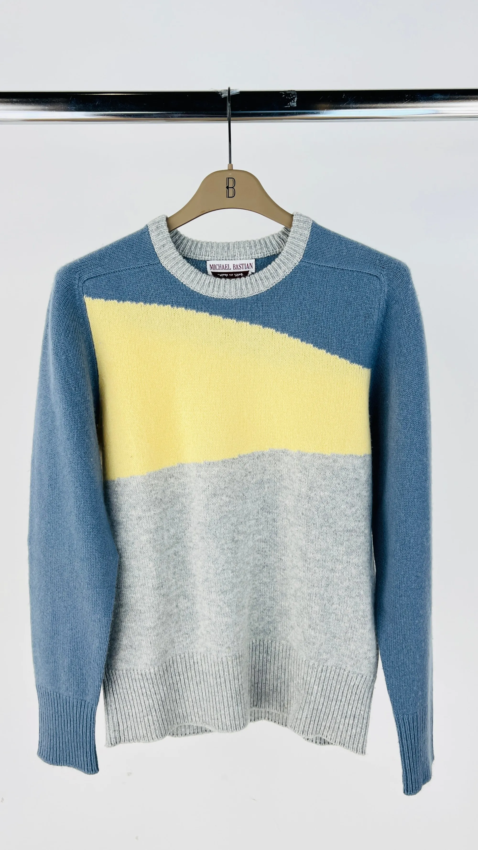 Uomo MICHAEL BASTIAN Felpe E Maglieria | Collezione Uomo>Maglia color block in cashmere