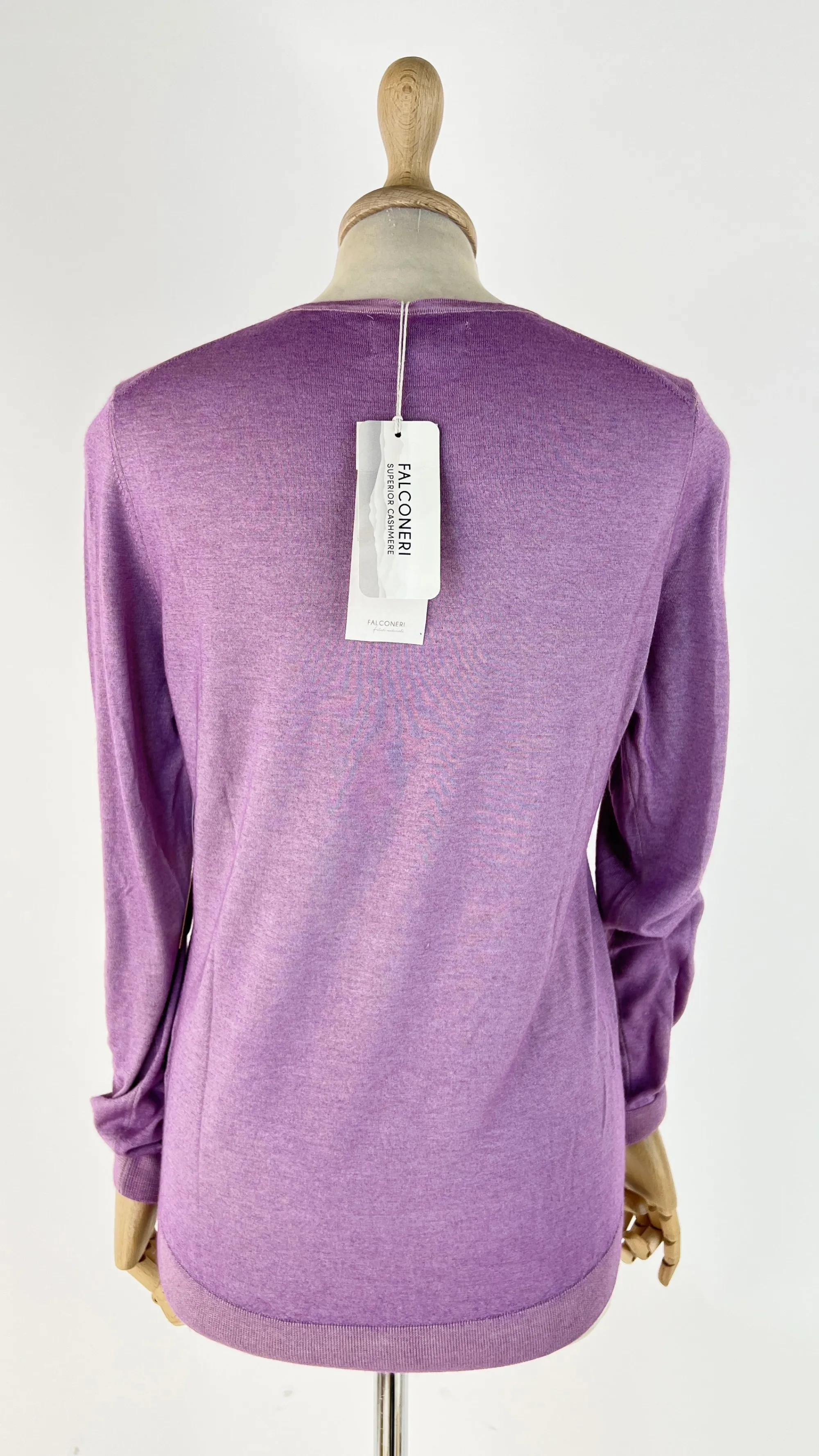 Donna Falconeri Felpe E Maglieria | Rosso/rosa/viola>Maglia viola in cashmere con cartellino